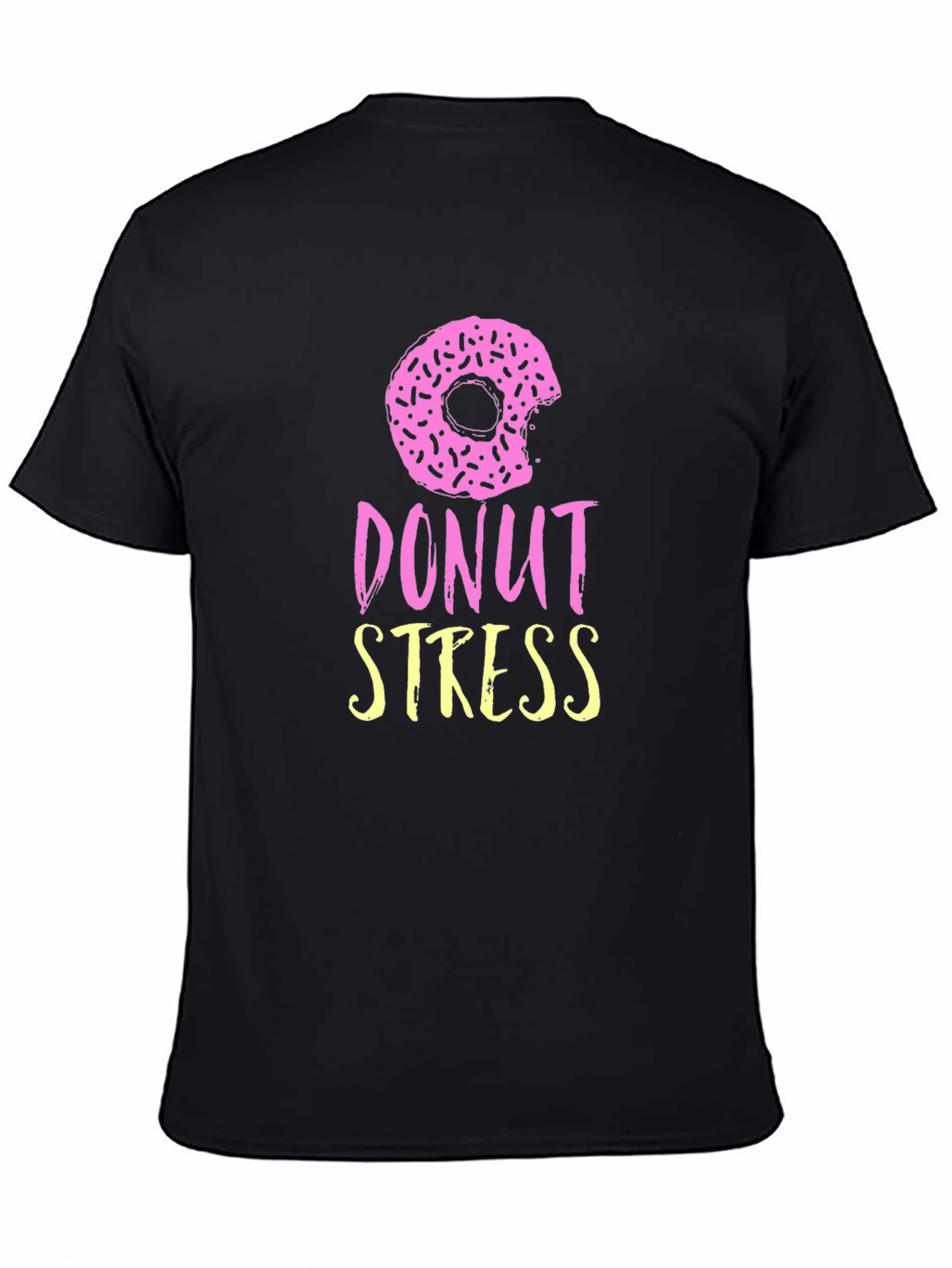 Donut Stress Black Graphic Tee