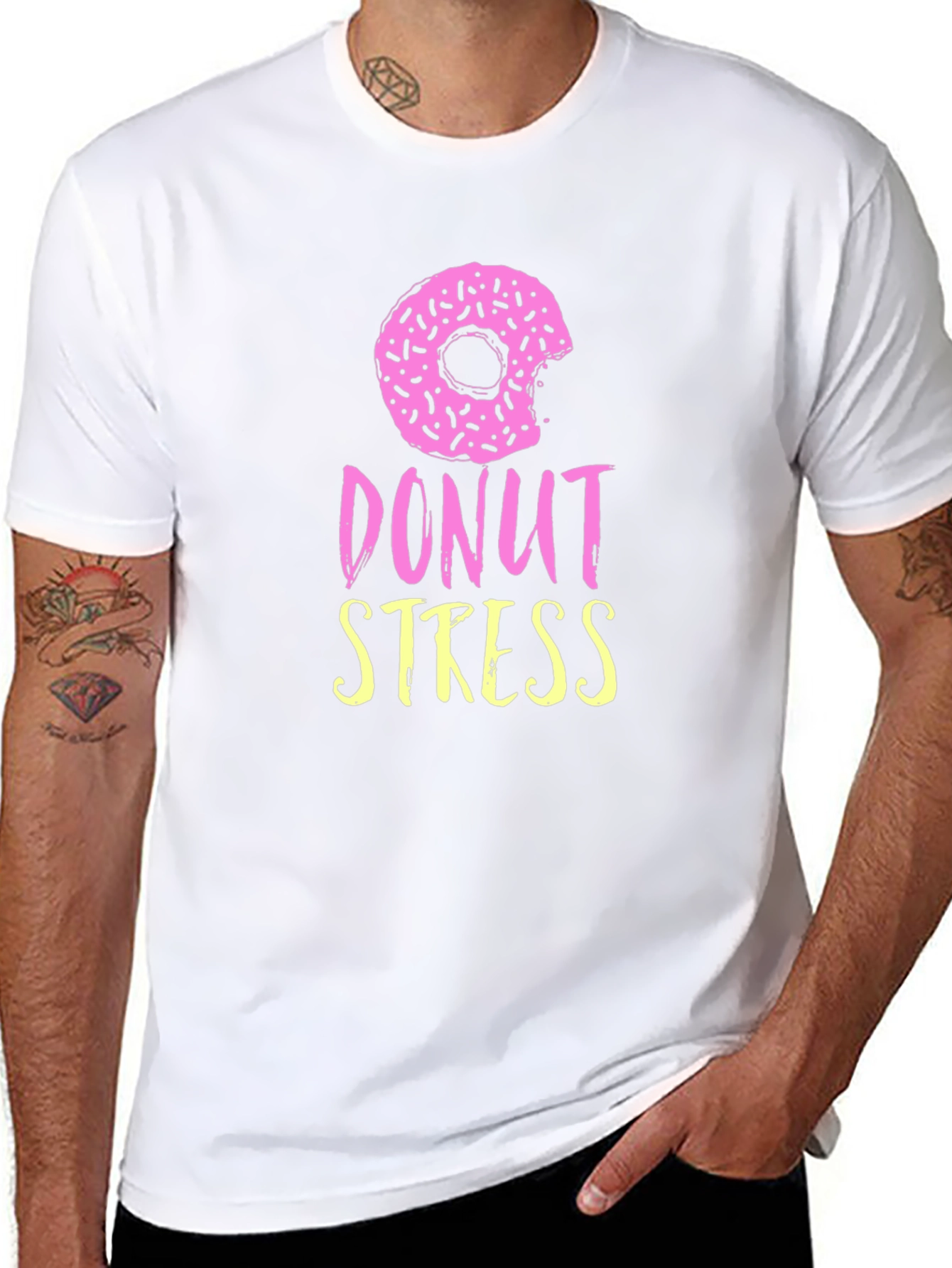 Donut Stress Black Graphic Tee