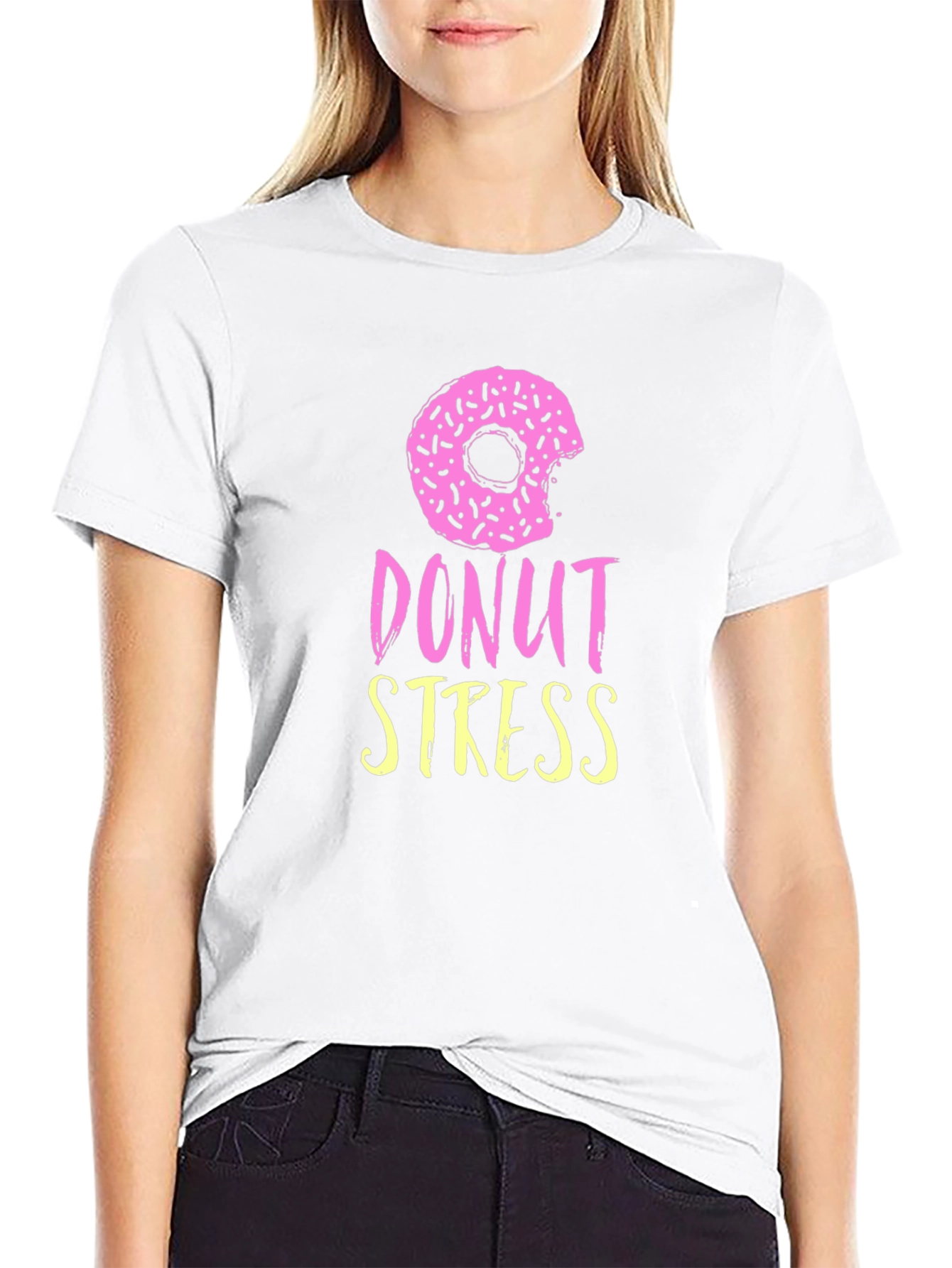 Donut Stress Black Graphic Tee