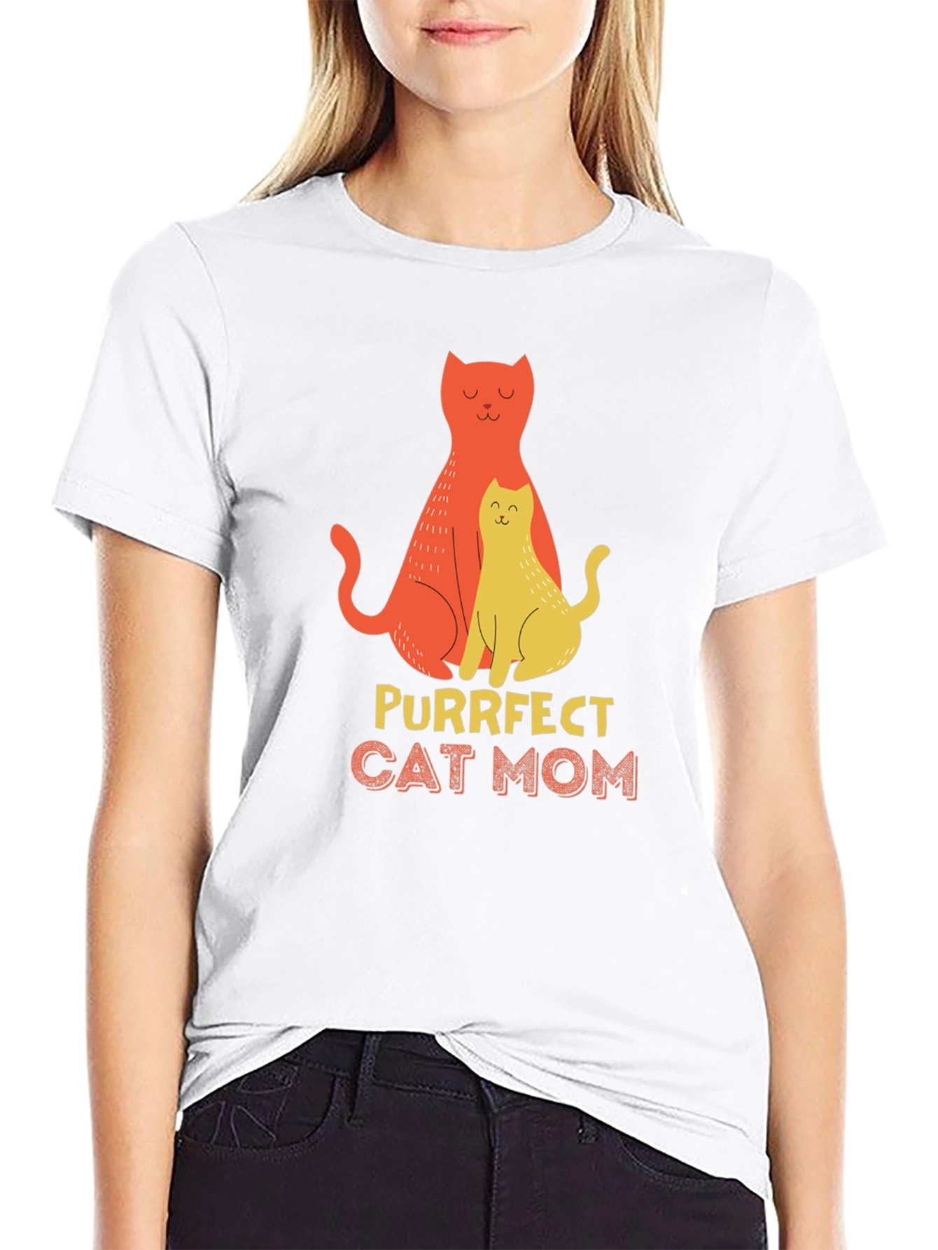Purrfect Cat Mom T-Shirt - Stylish Graphic Tee