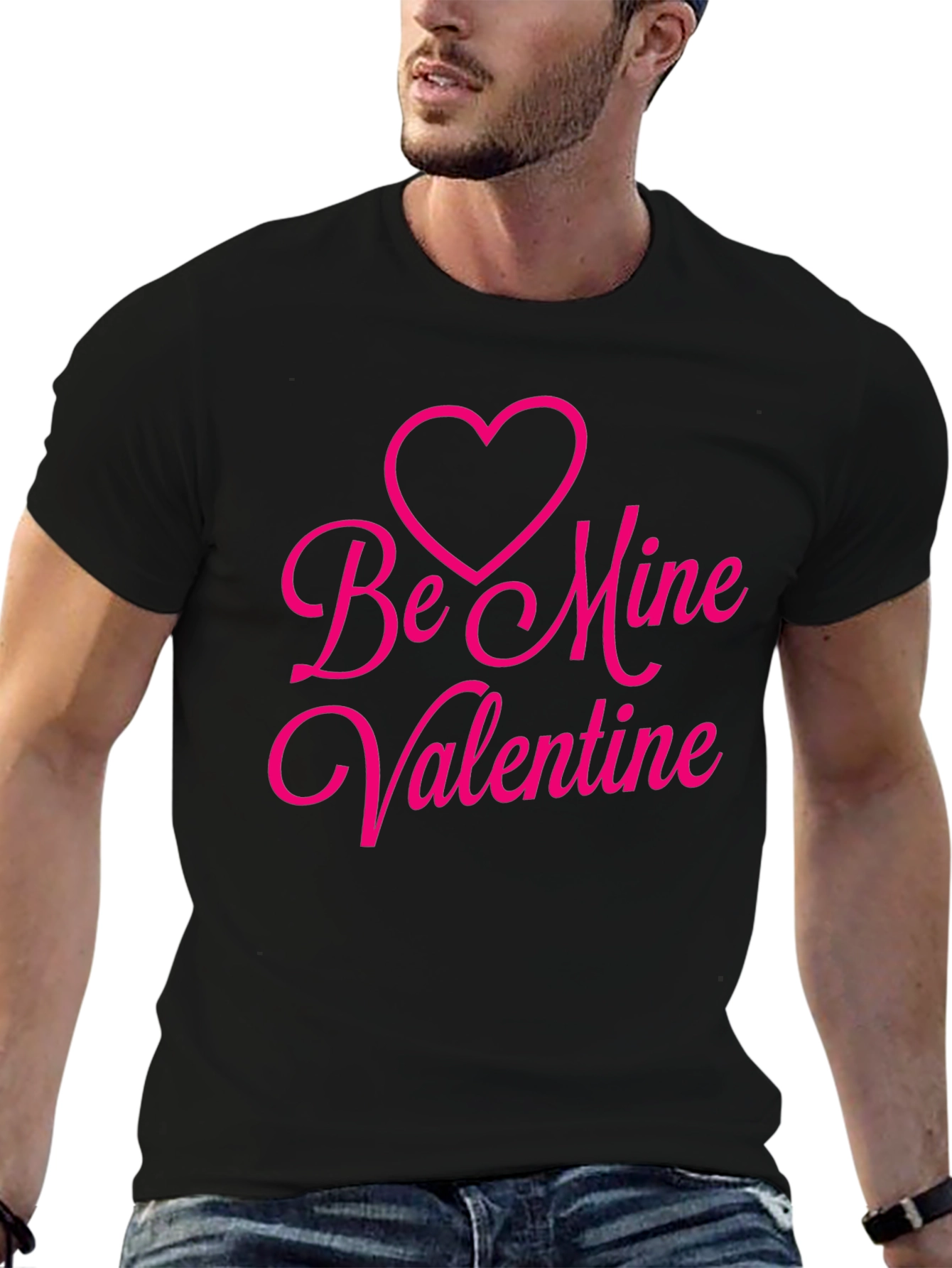 Be Mine Valentine Black T-Shirt