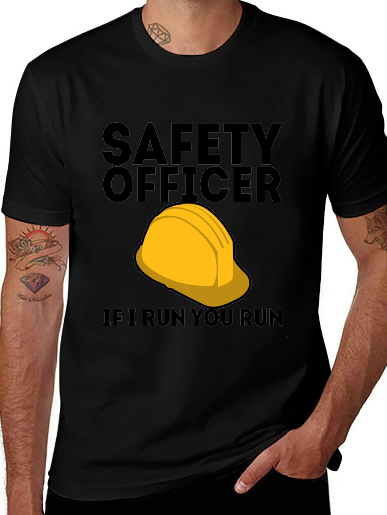 Safety Officer T-Shirt - If I Run You Run