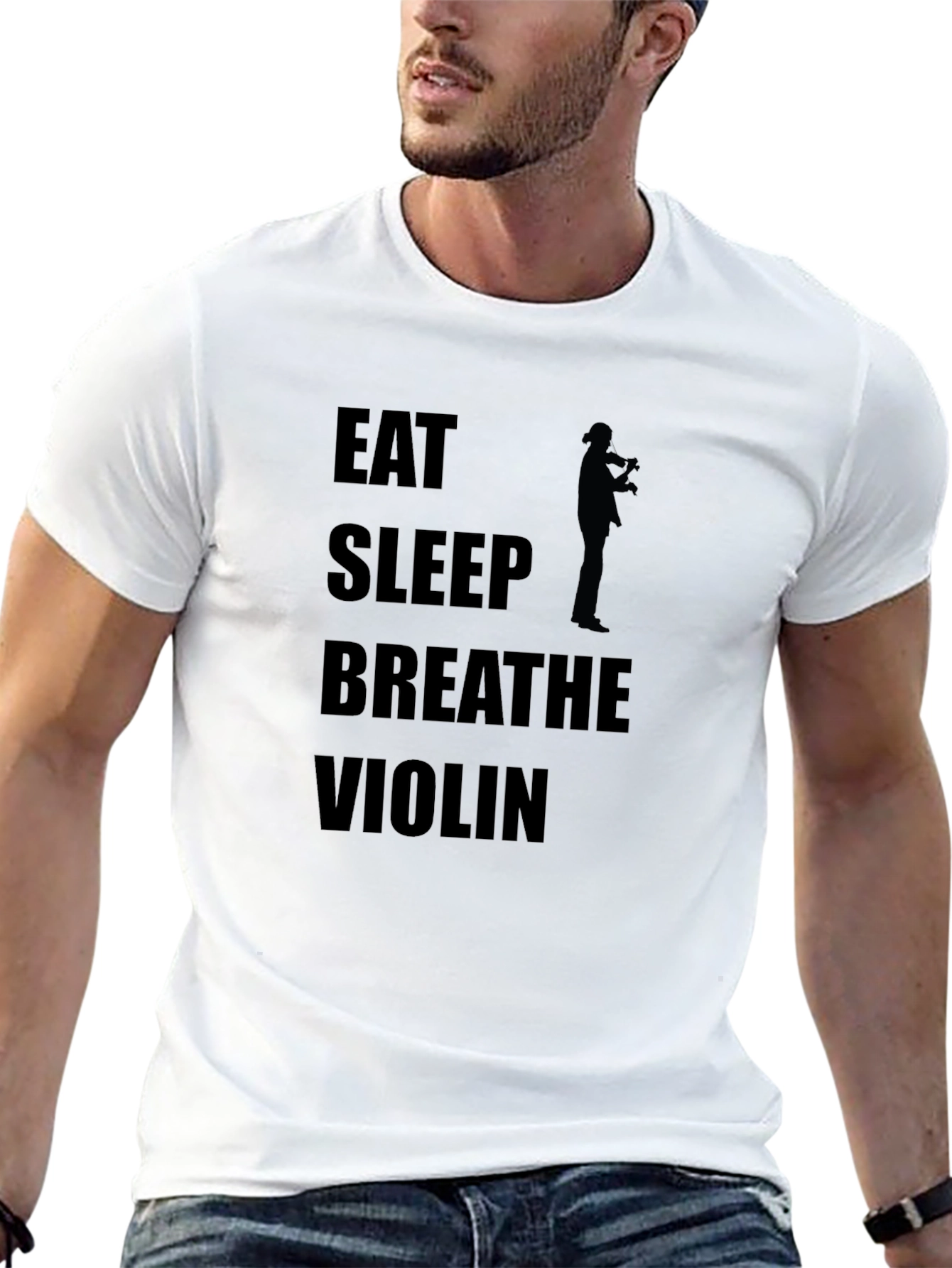 Eat Sleep Breathe Violin Black T-Shirt
