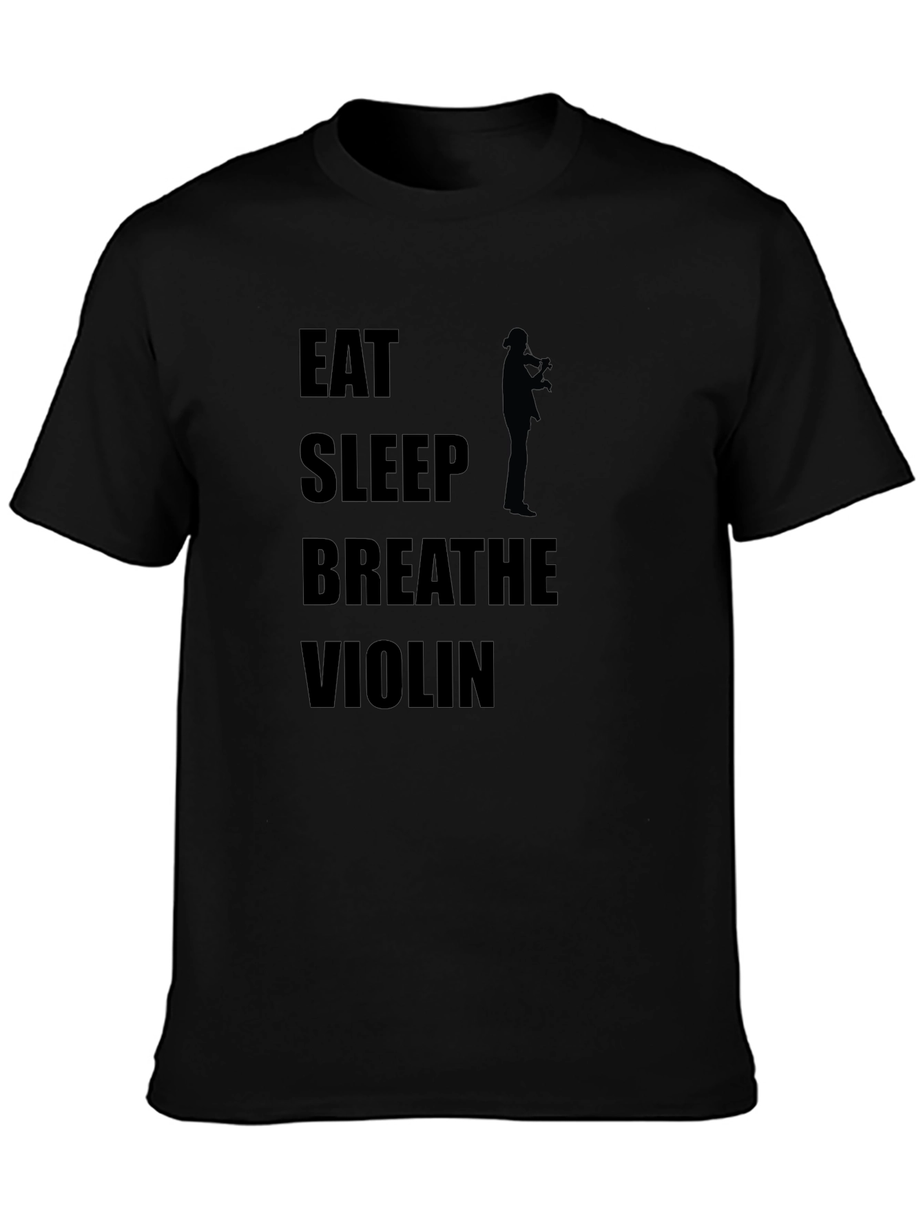 Eat Sleep Breathe Violin Black T-Shirt