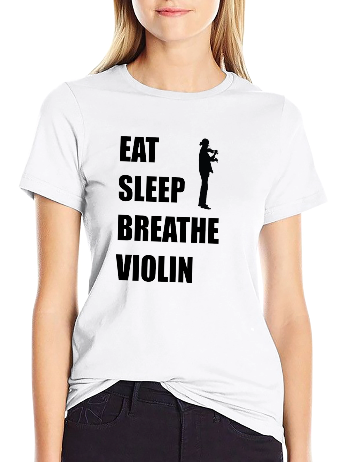 Eat Sleep Breathe Violin Black T-Shirt