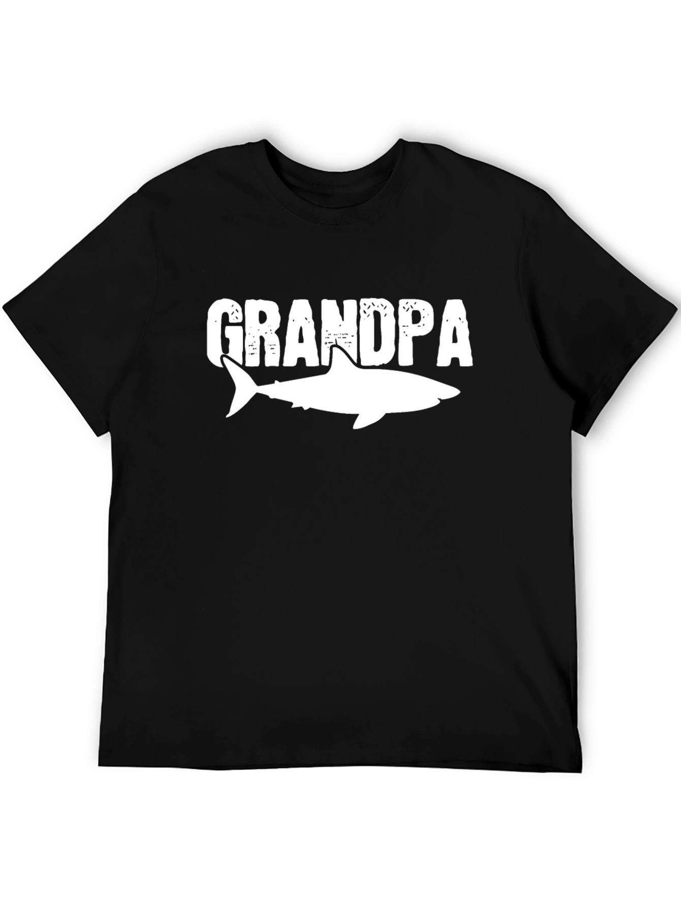 Grandpa Shark Graphic Tee - Mens Black T-Shirt