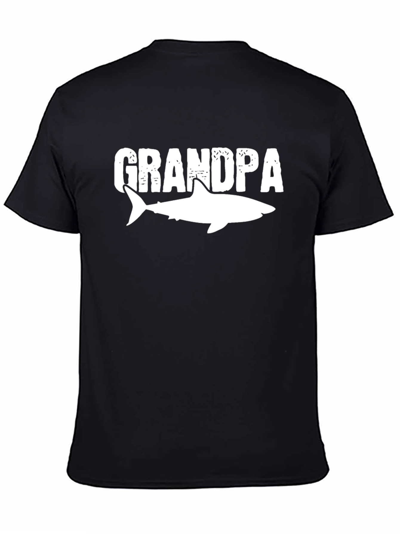Grandpa Shark Graphic Tee - Mens Black T-Shirt