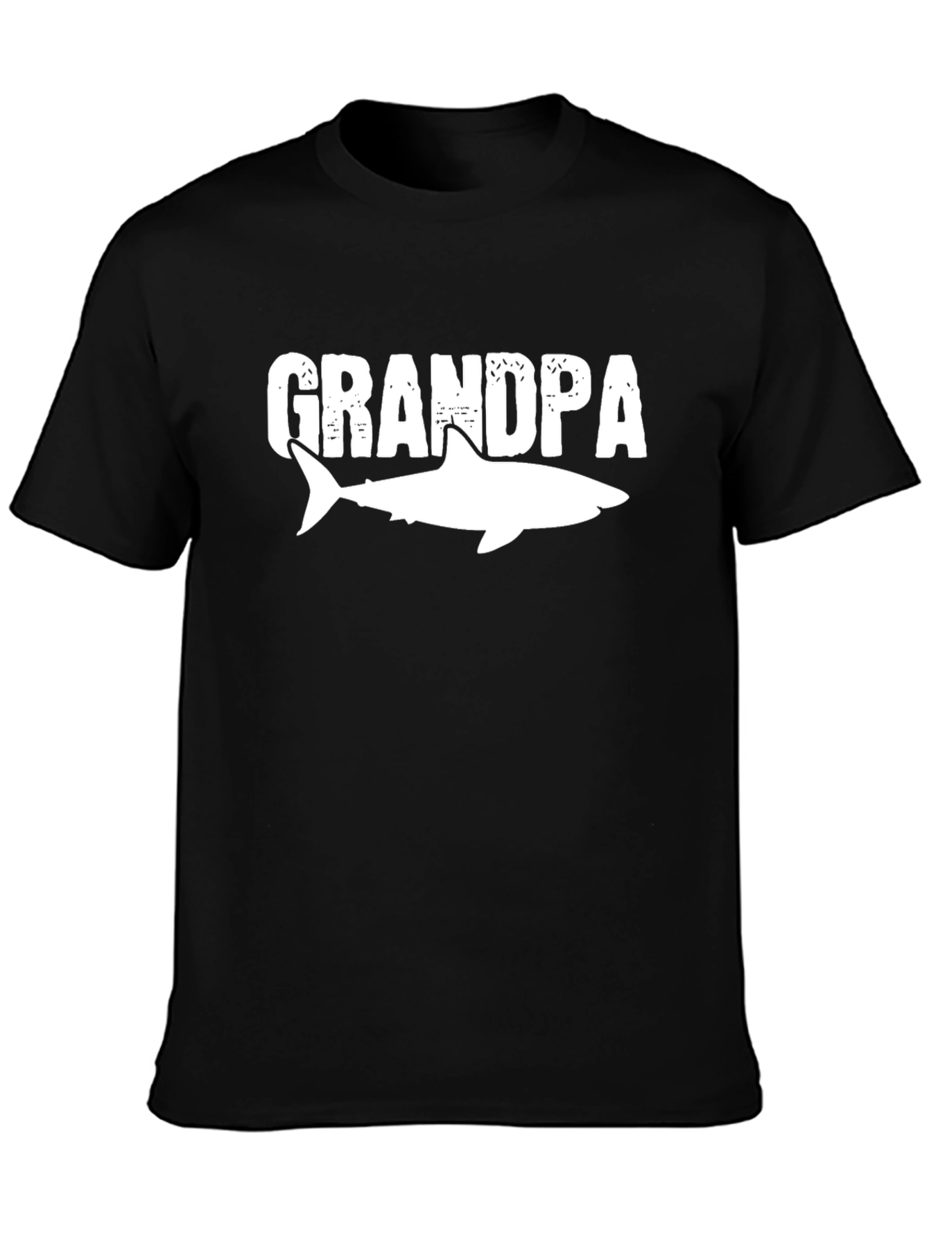 Grandpa Shark Graphic Tee - Mens Black T-Shirt