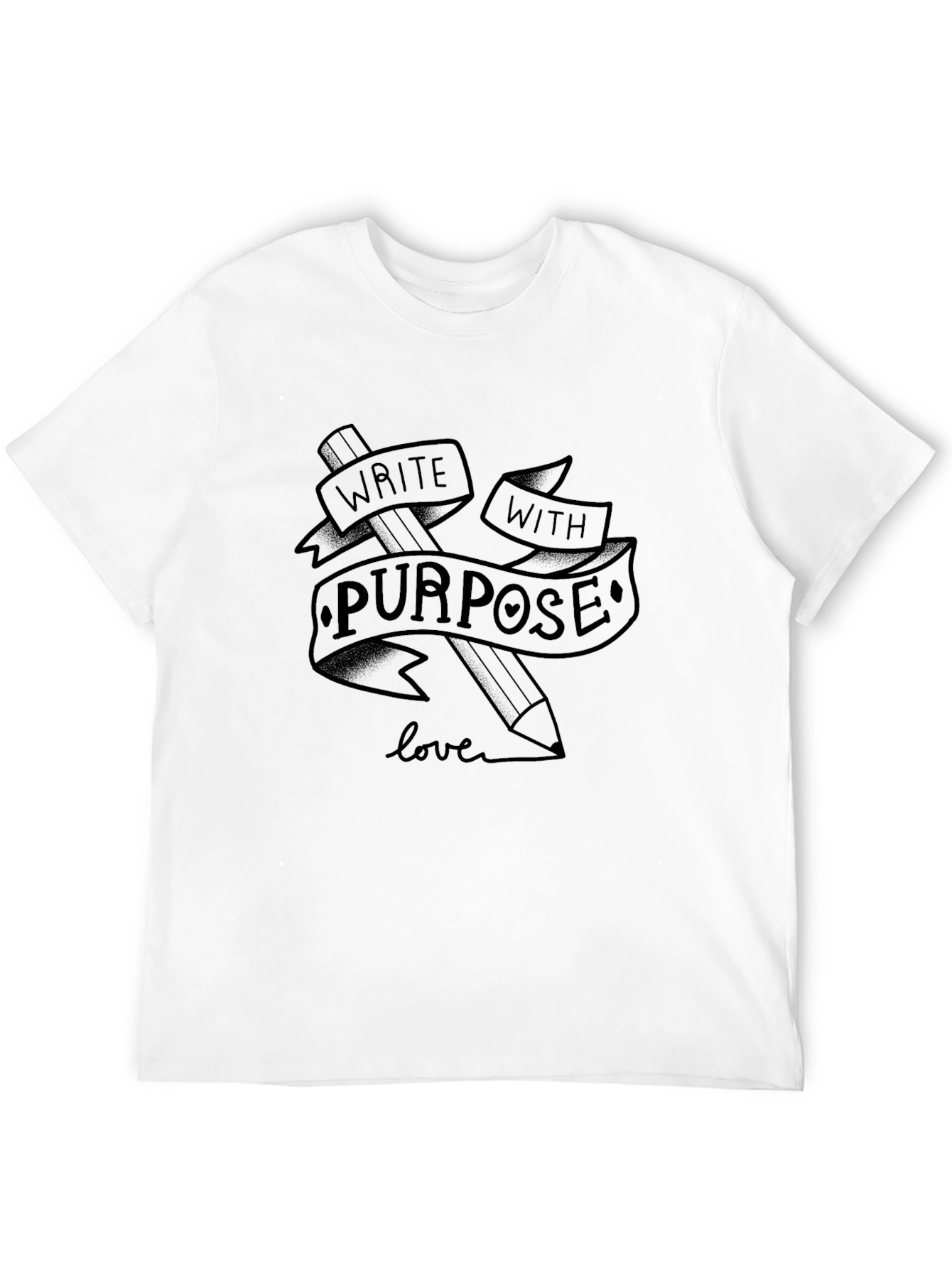 Write With Purpose Black T-Shirt