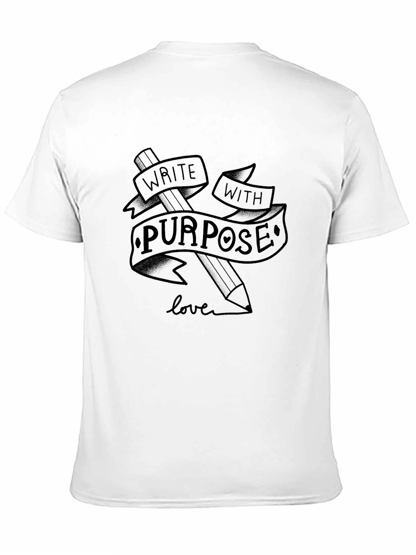 Write With Purpose Black T-Shirt