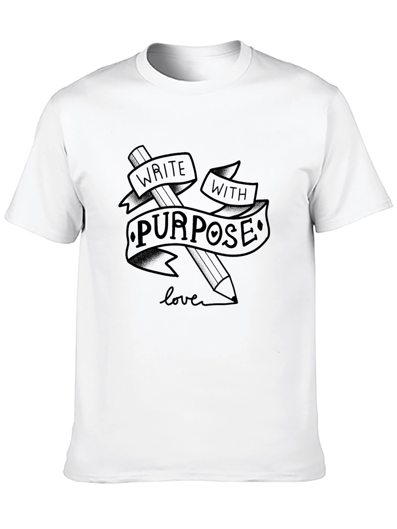 Write With Purpose Black T-Shirt