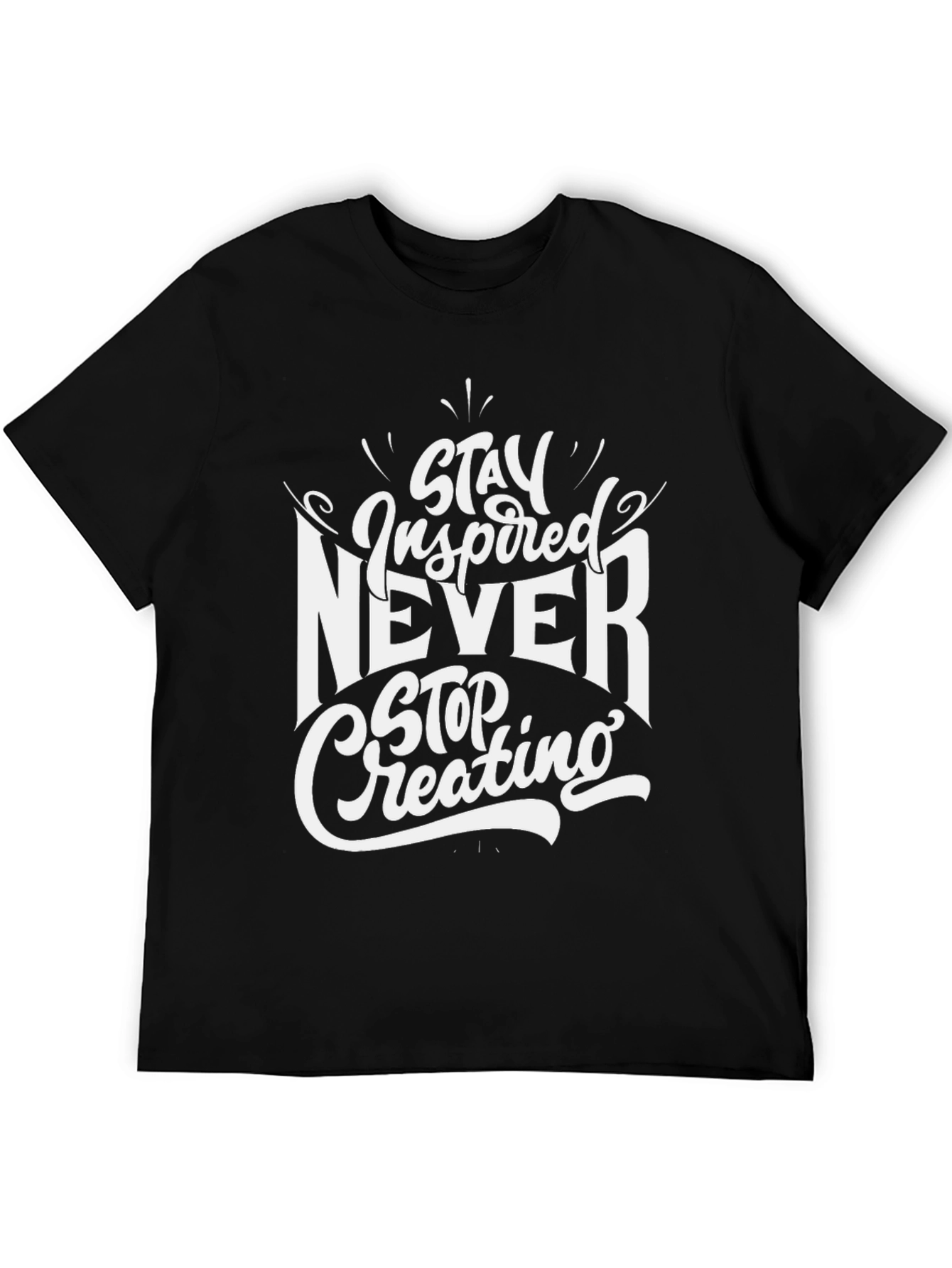 Stay Inspired Graphic Tee - Black