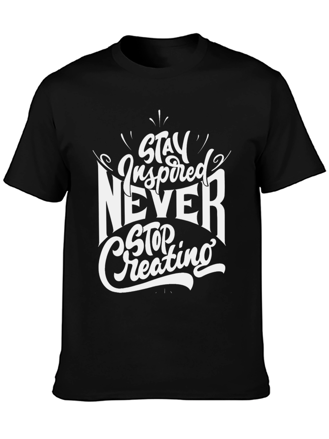 Stay Inspired Graphic Tee - Black