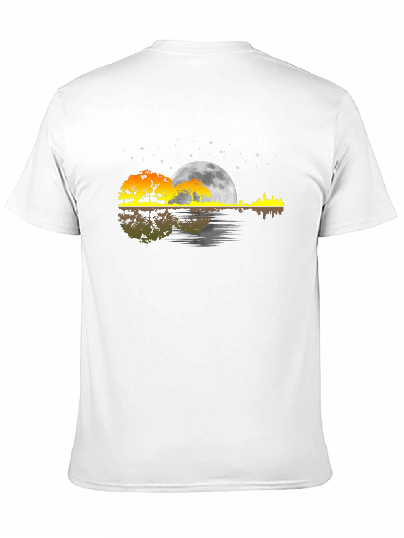 Moonlit Guitar Landscape T-Shirt