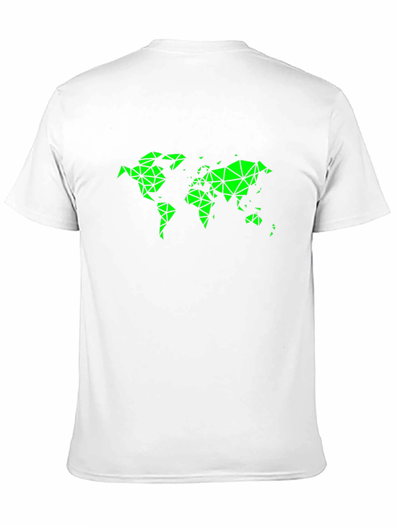 Geometric World Map Black T-Shirt