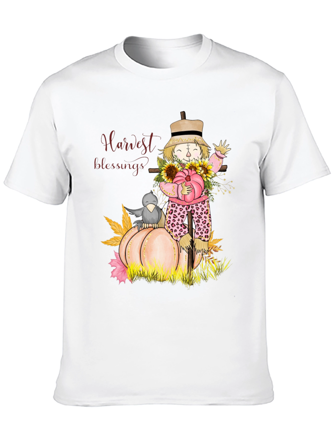 Harvest Blessings Scarecrow Graphic Tee