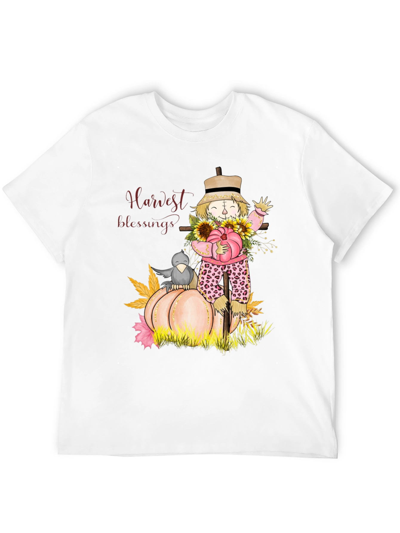Harvest Blessings Scarecrow Graphic Tee