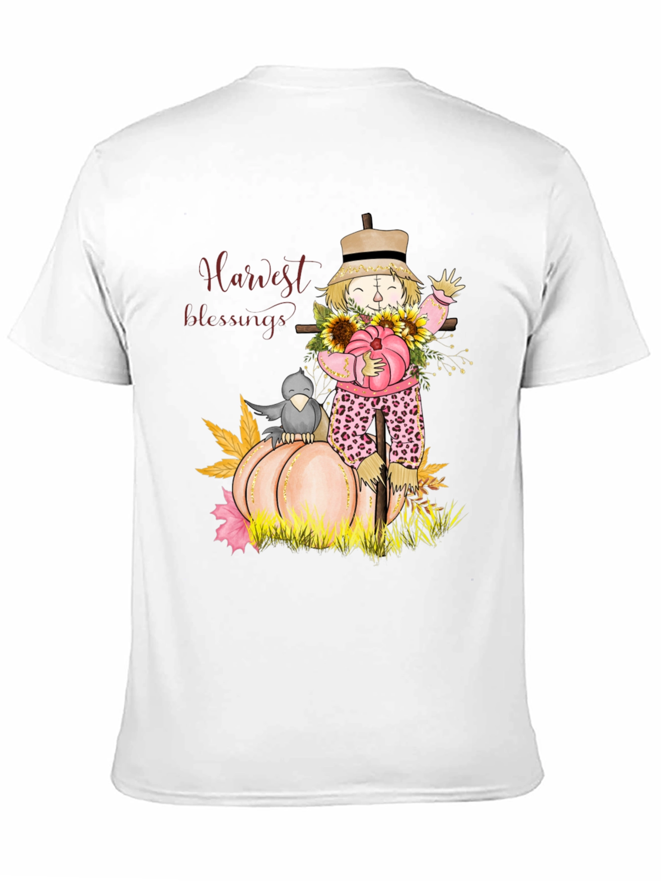 Harvest Blessings Scarecrow Graphic Tee