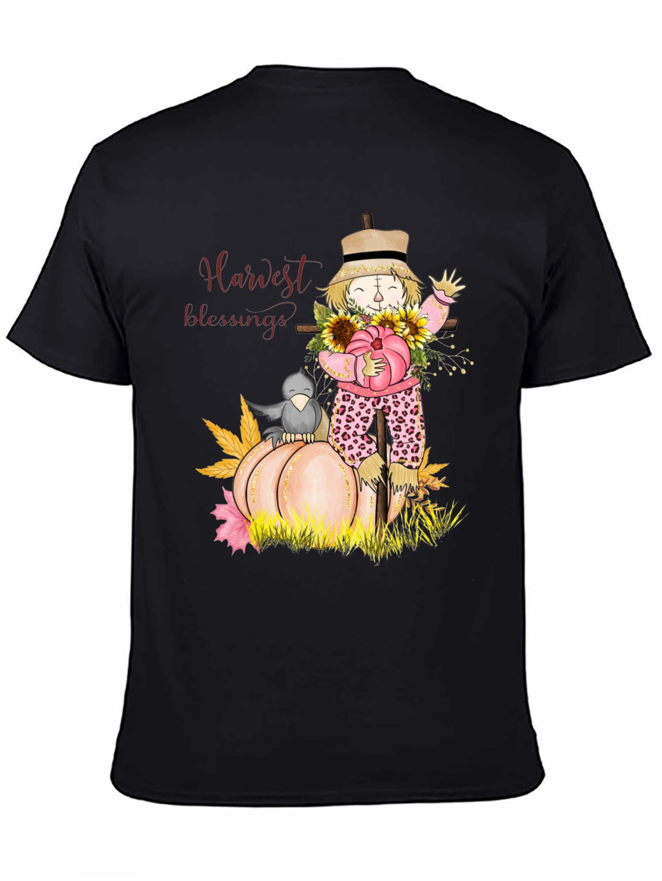 Harvest Blessings Scarecrow Graphic Tee