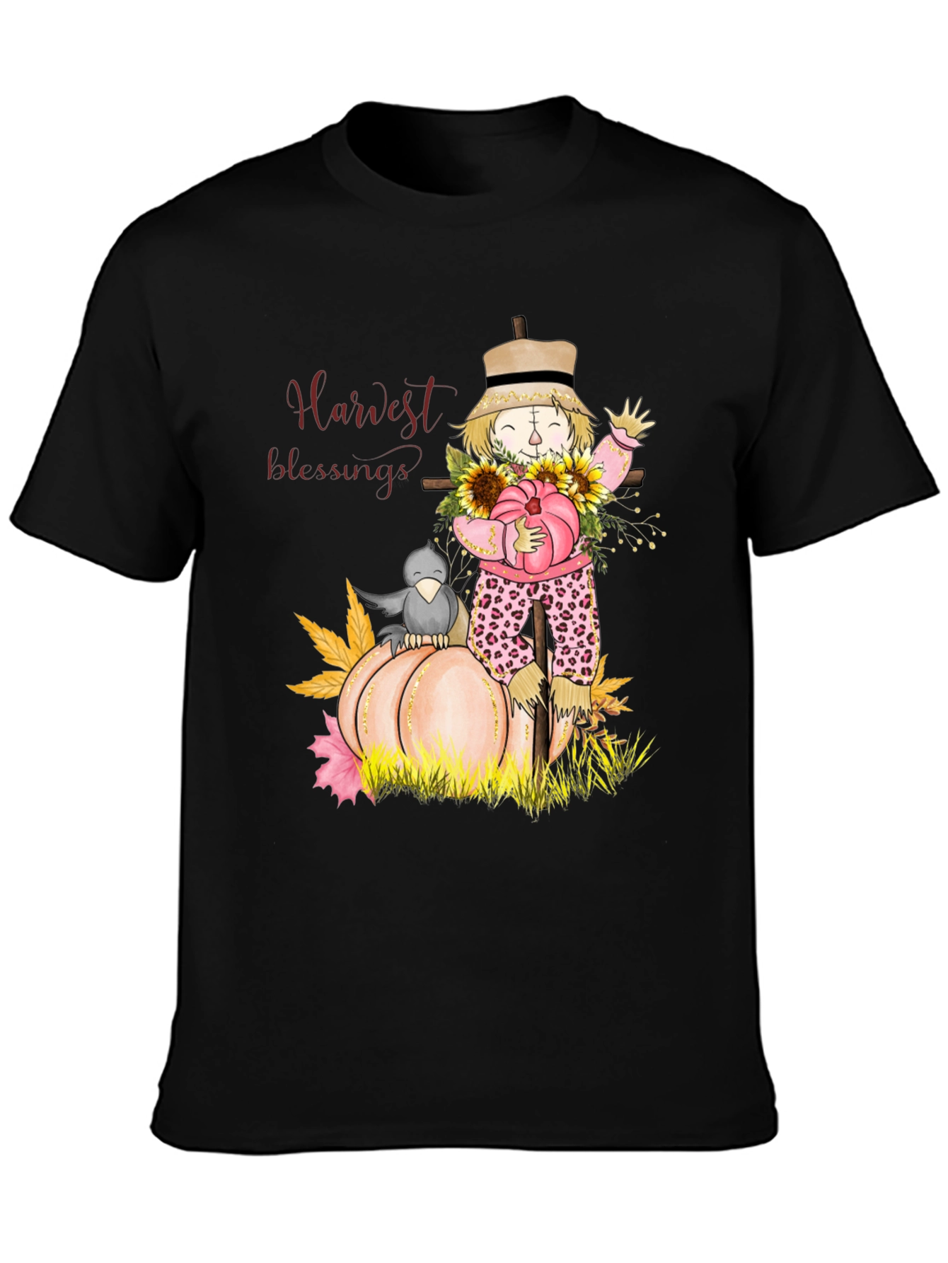 Harvest Blessings Scarecrow Graphic Tee