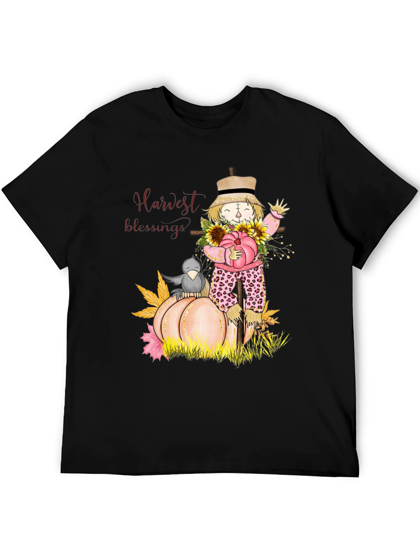 Harvest Blessings Scarecrow Graphic Tee
