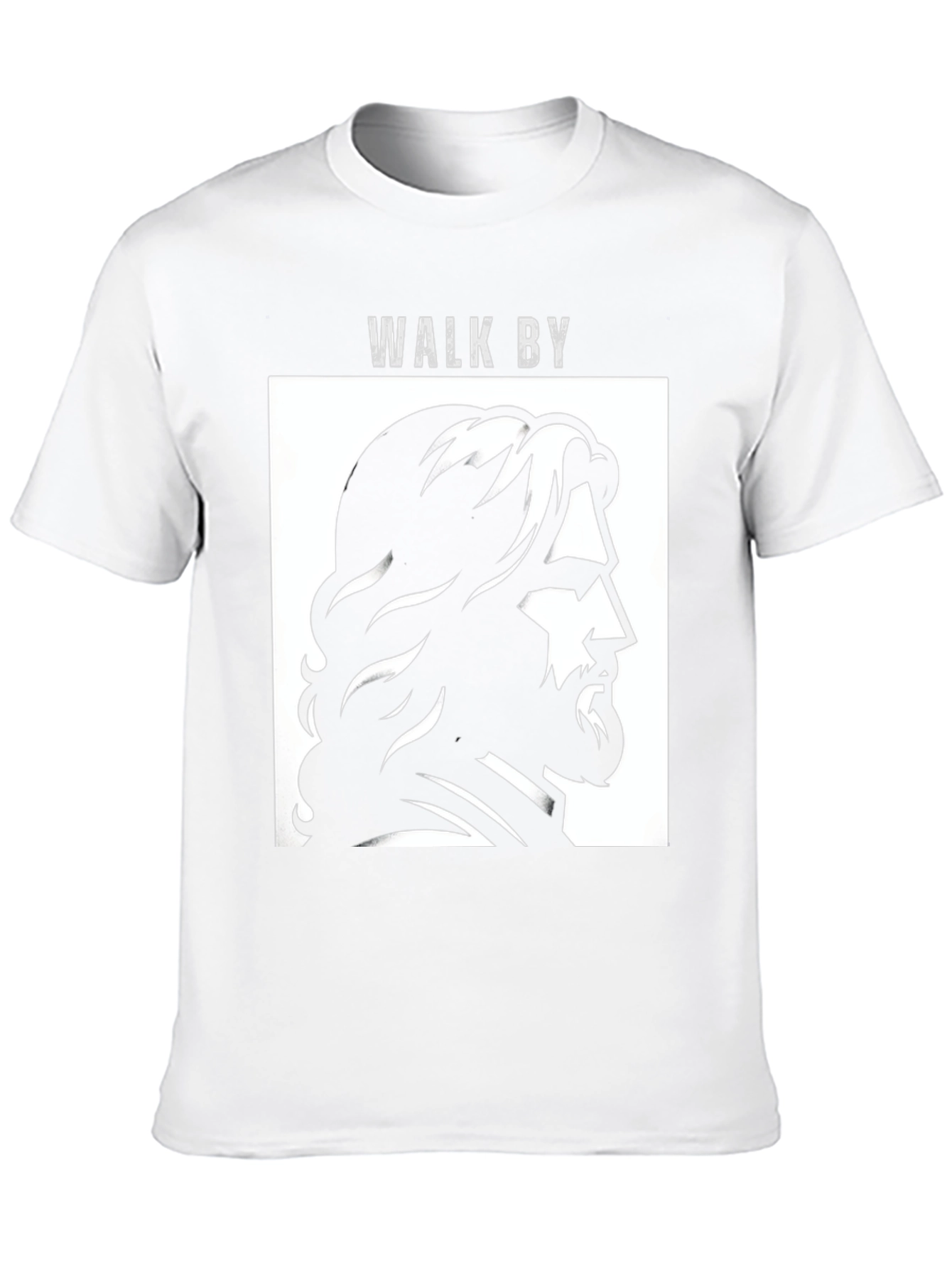 Walk By Graphic Tee - Black Cotton T-Shirt