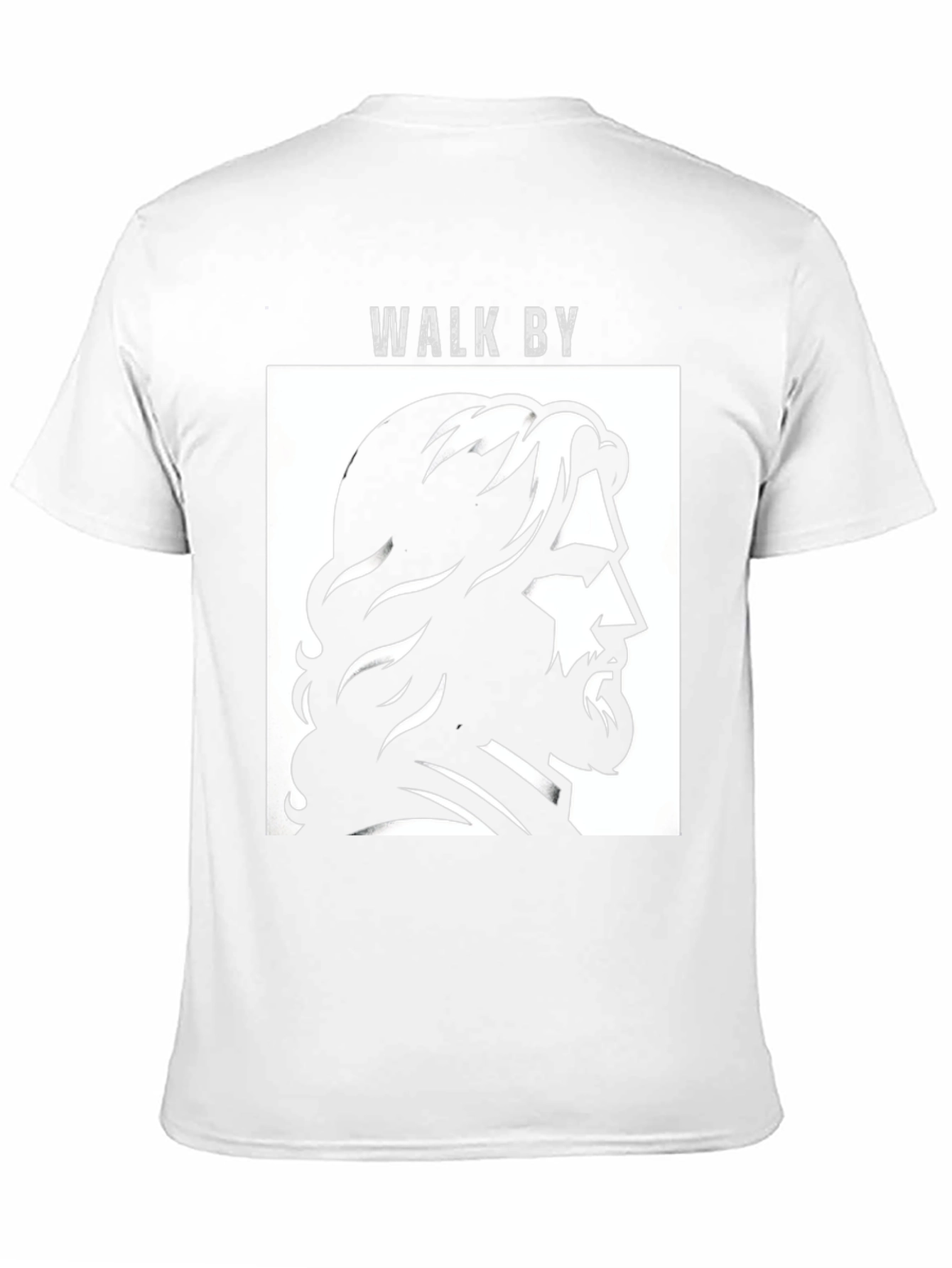 Walk By Graphic Tee - Black Cotton T-Shirt