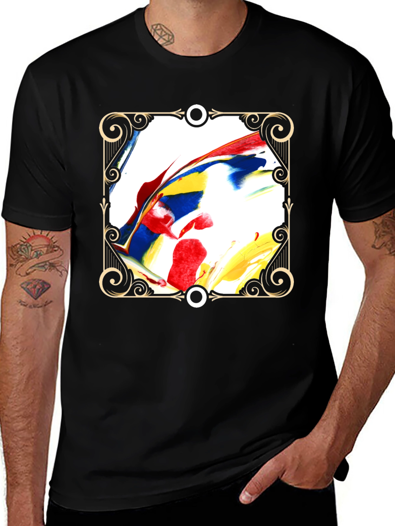 Abstract Art Graphic Tee - Modern Style