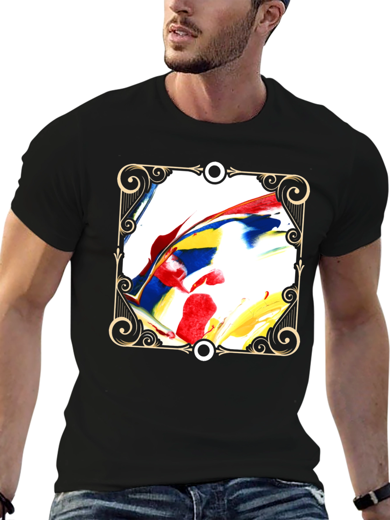 Abstract Art Graphic Tee - Modern Style