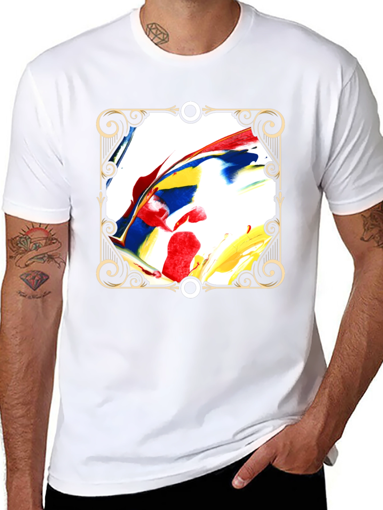 Abstract Art Graphic Tee - Modern Style