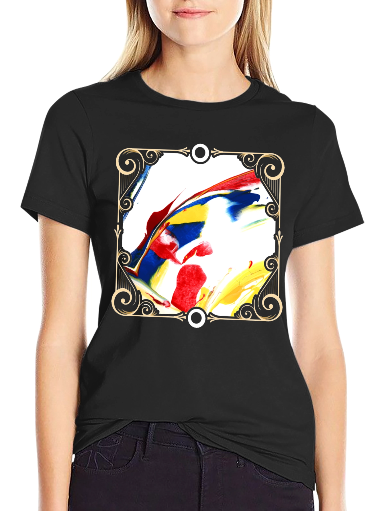 Abstract Art Graphic Tee - Modern Style
