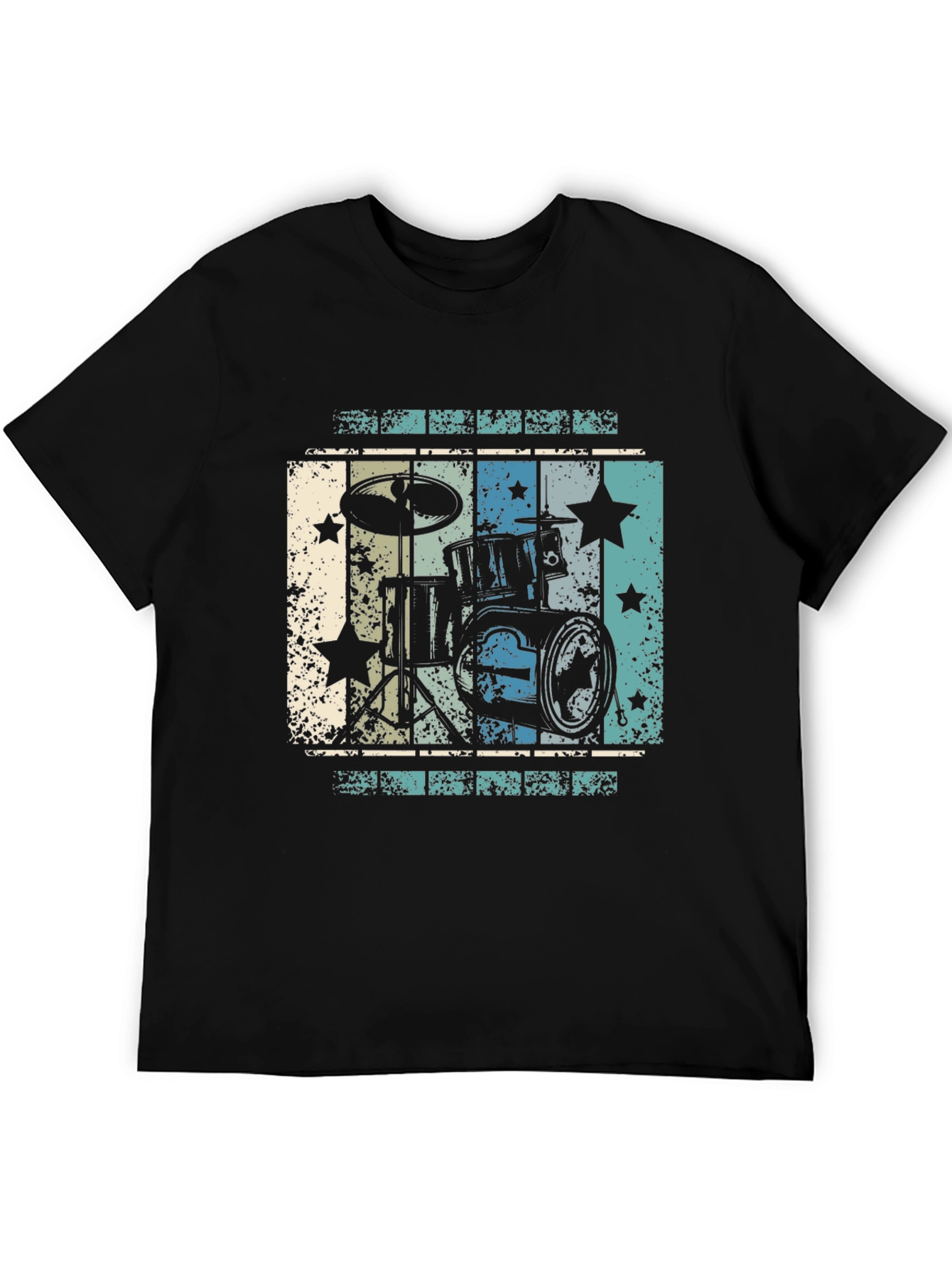 Retro Drum Set Graphic Tee