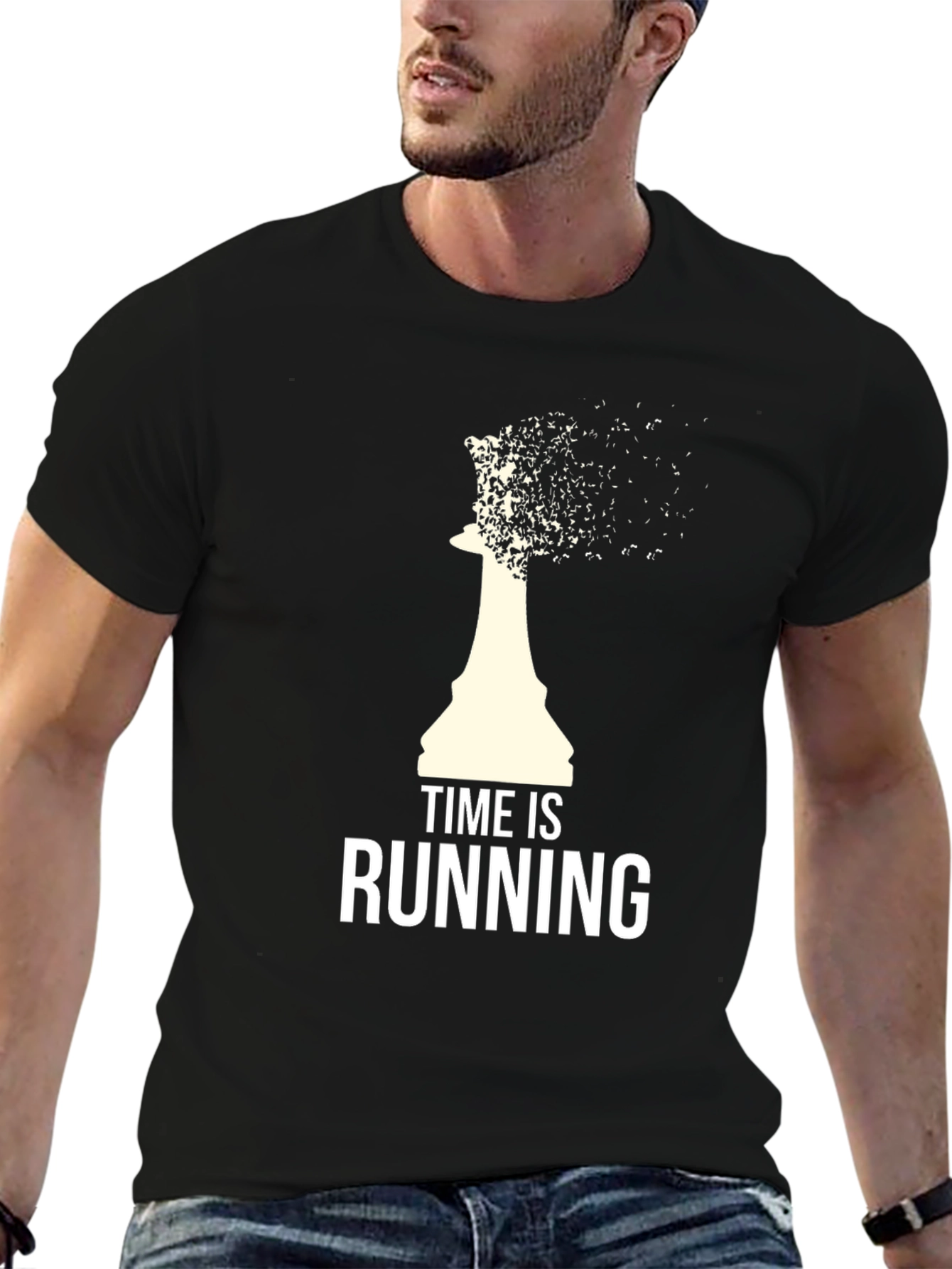 Time Is Running T-Shirt - Chess Piece Design