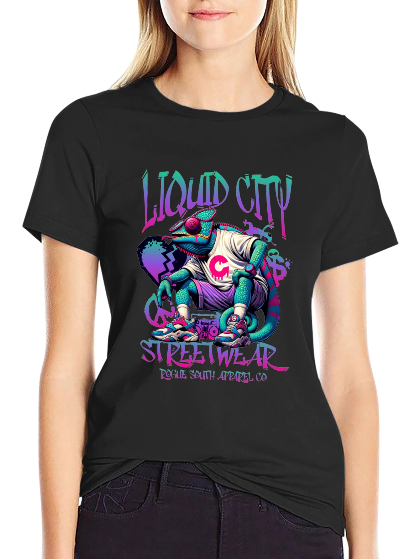 Liquid City Chameleon Streetwear T-Shirt