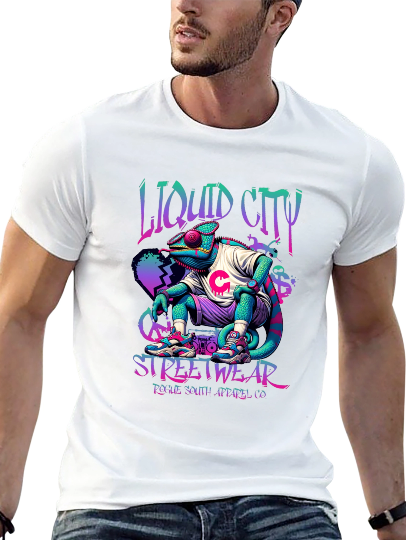 Liquid City Chameleon Streetwear T-Shirt