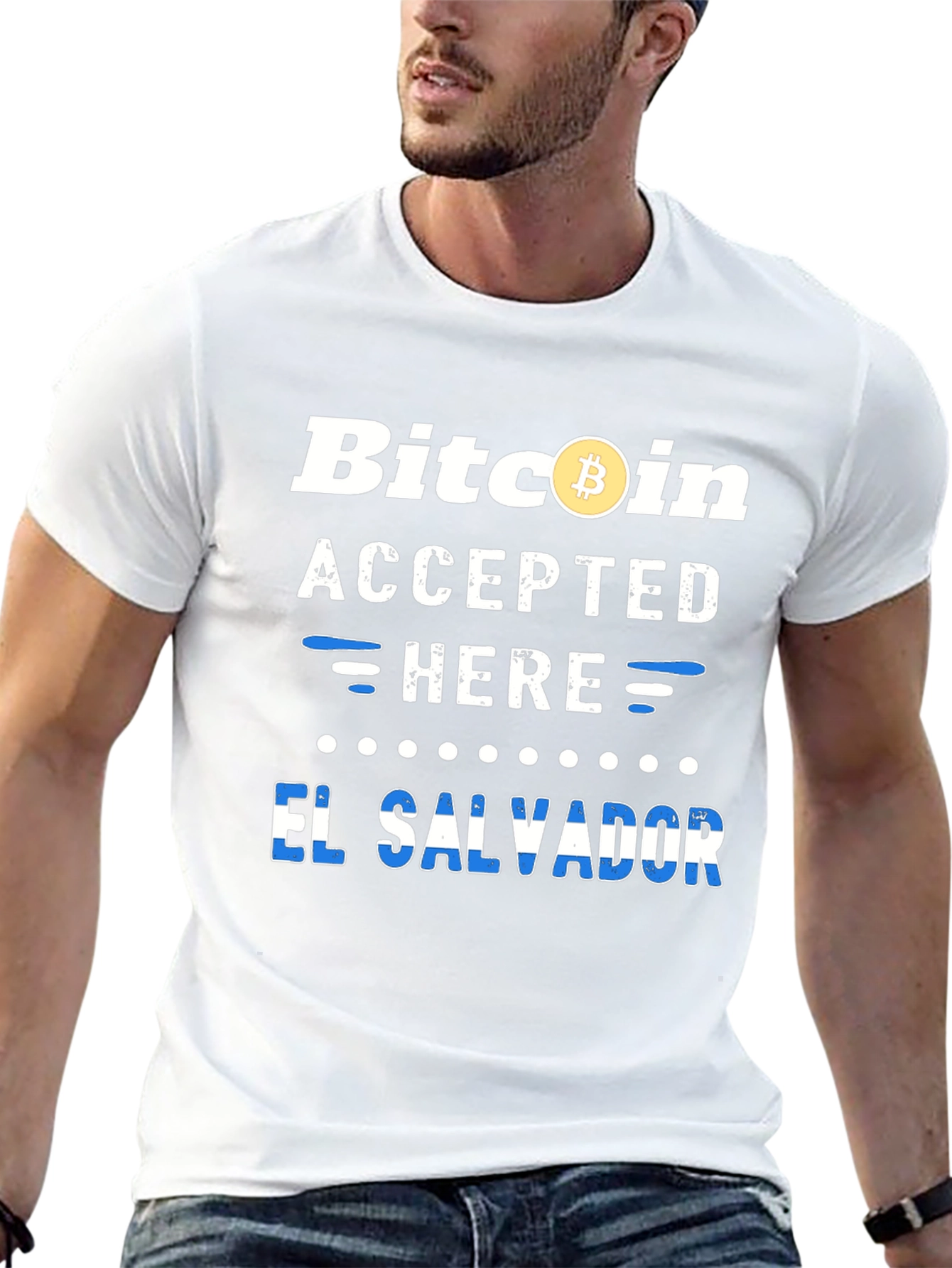 Bitcoin Accepted Here El Salvador T-Shirt