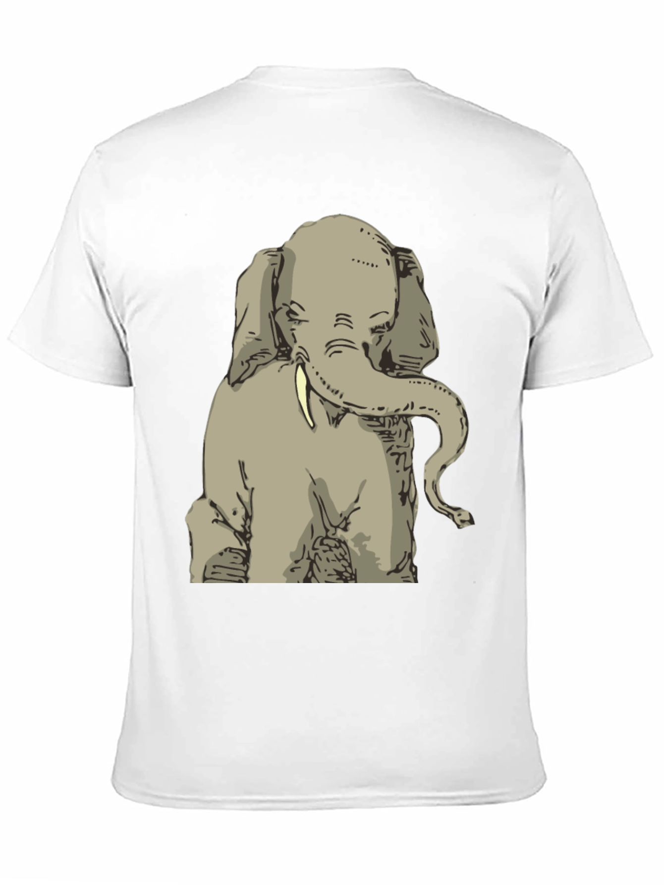 Elephant Graphic Print T-Shirt - Mens Black Tee