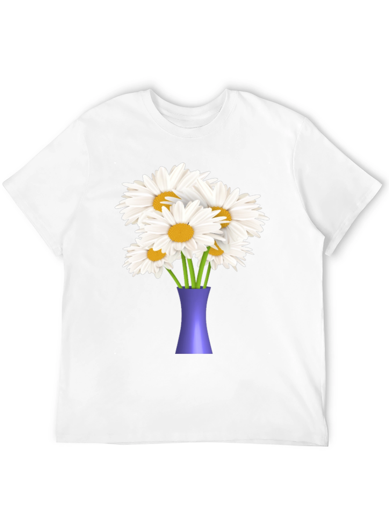 Daisy Bouquet Graphic Tee - Black Casual T-Shirt