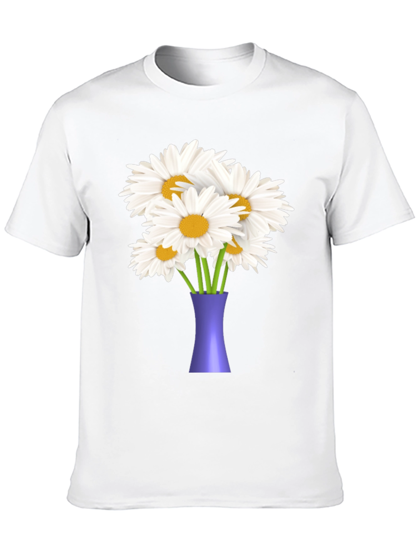 Daisy Bouquet Graphic Tee - Black Casual T-Shirt