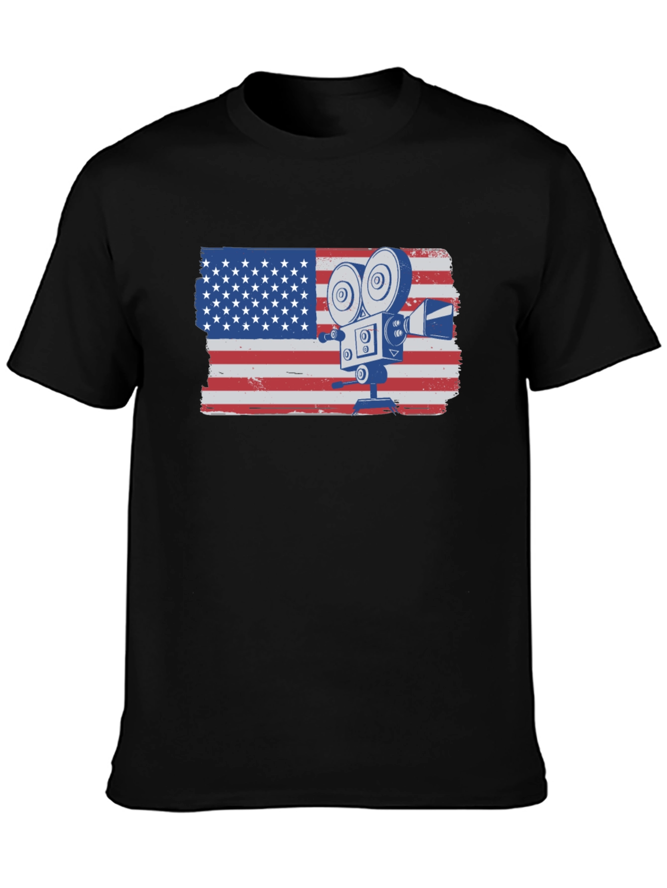 American Flag Camera T-Shirt