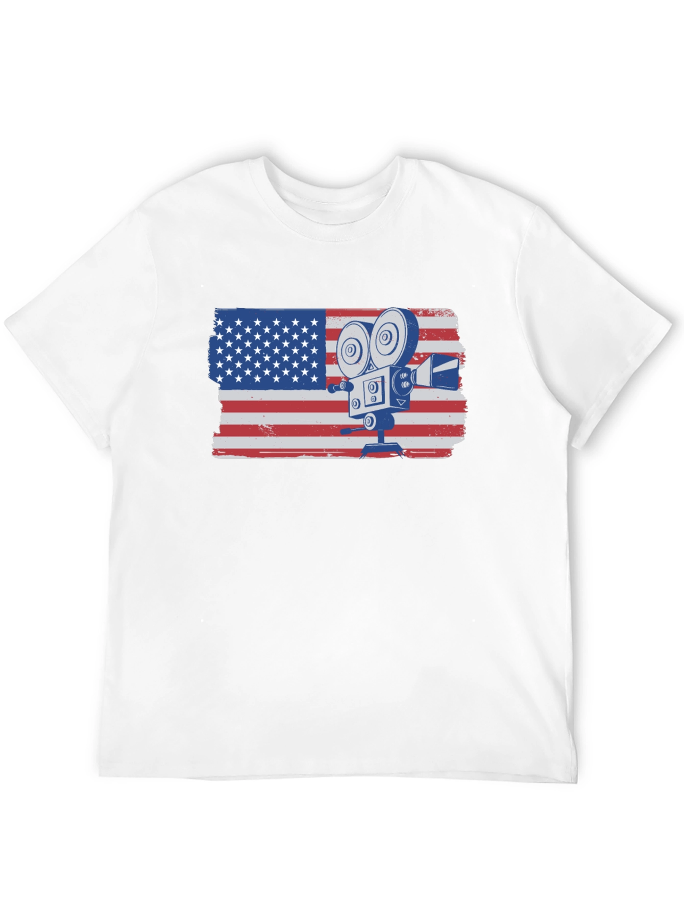 American Flag Camera T-Shirt