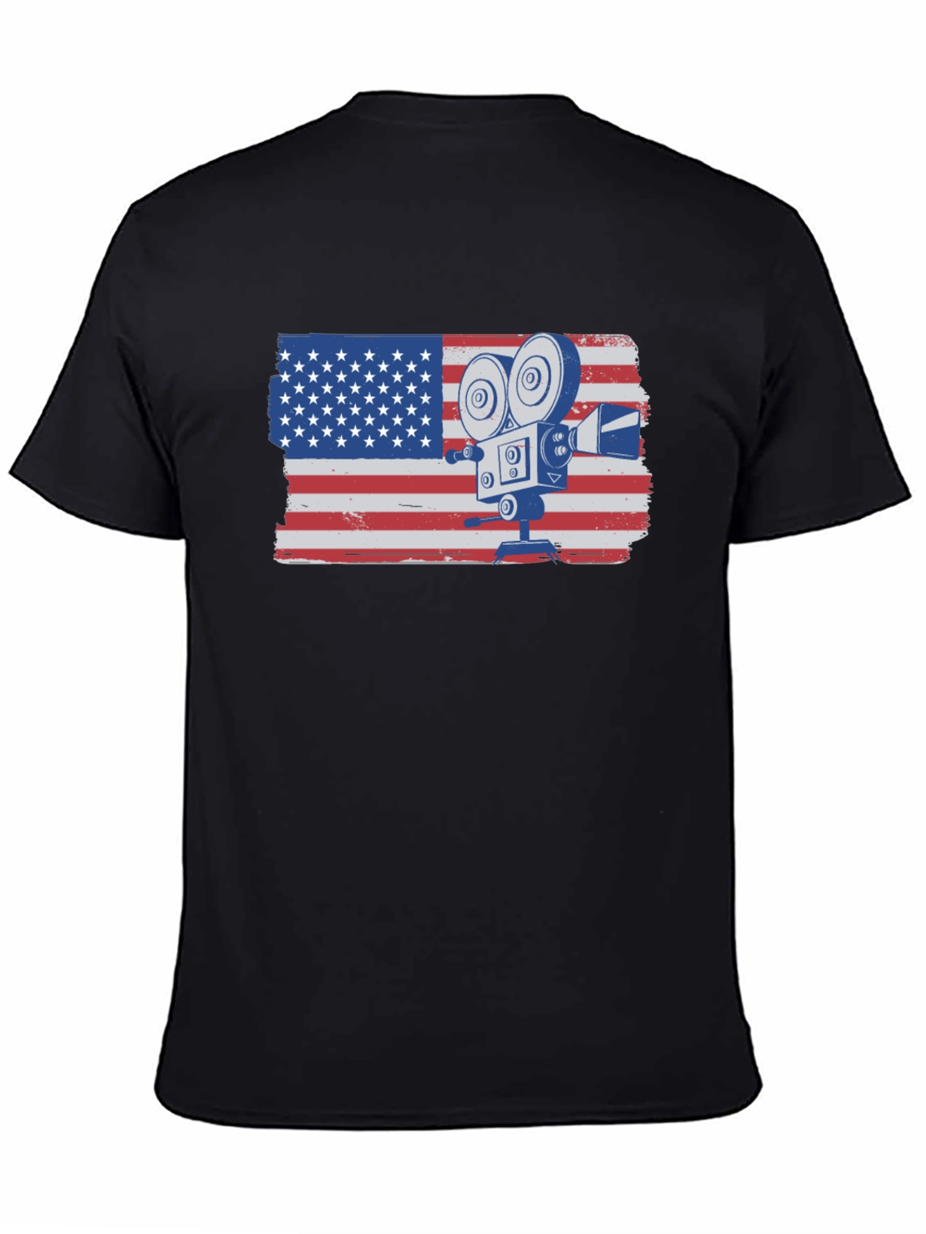 American Flag Camera T-Shirt