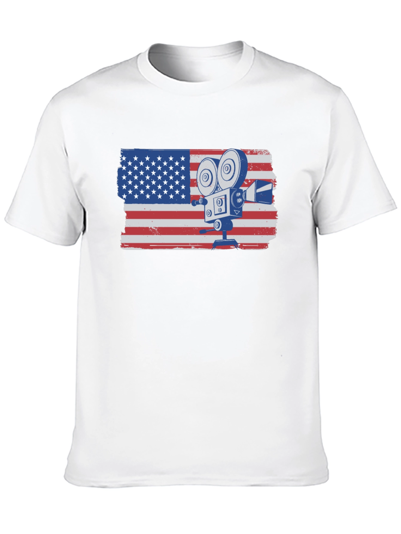 American Flag Camera T-Shirt
