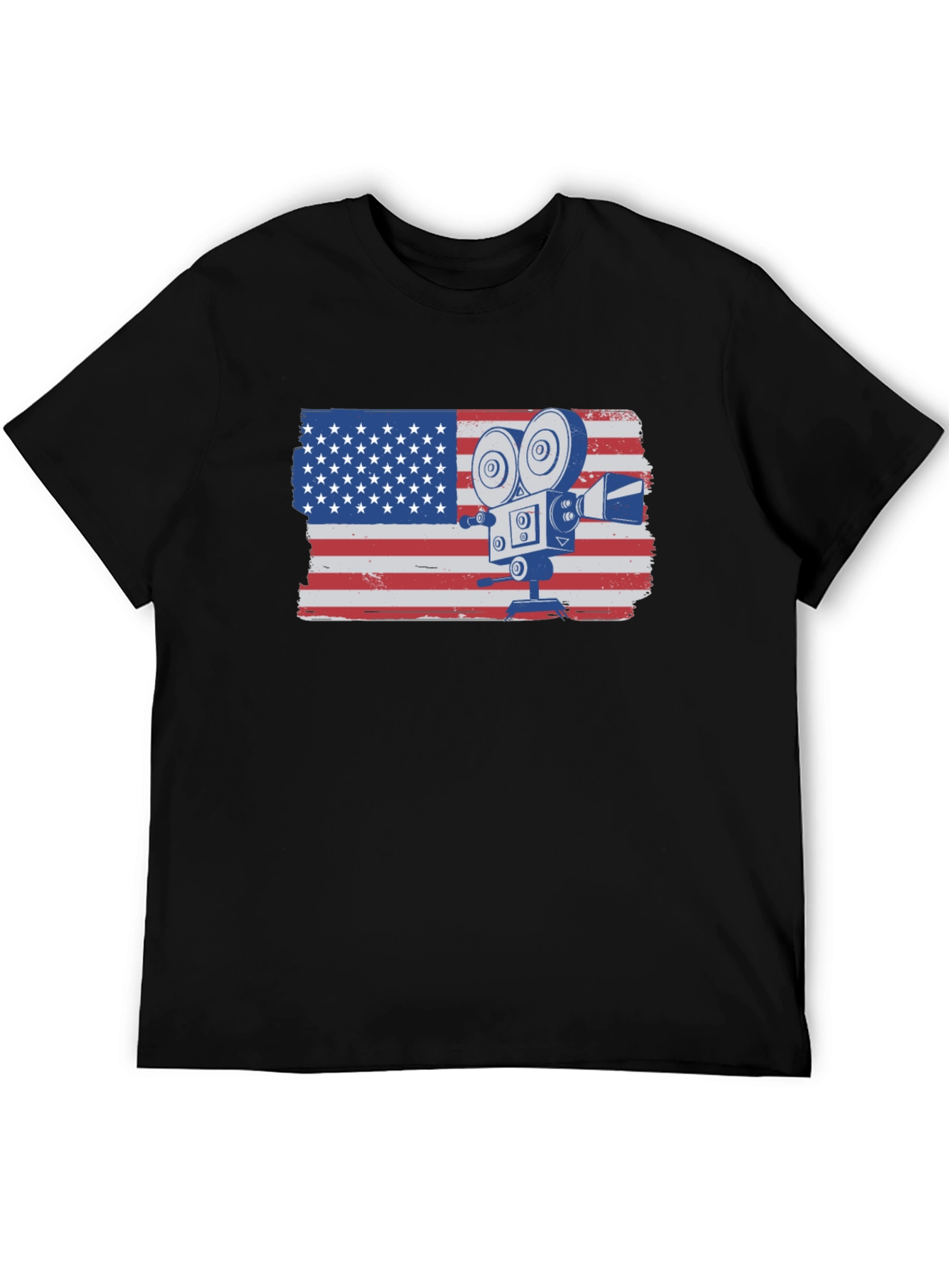 American Flag Camera T-Shirt
