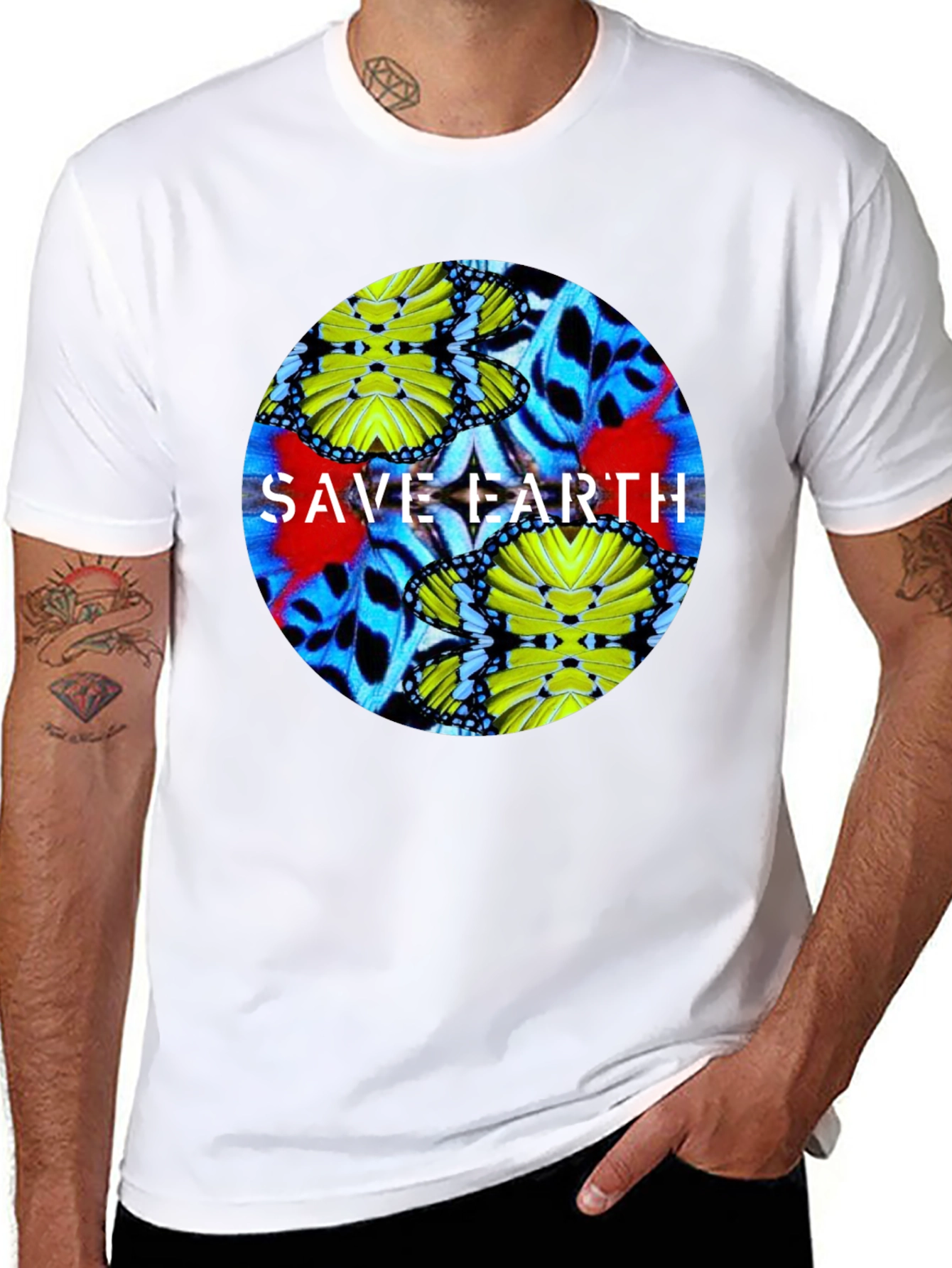 Save Earth Graphic Tee - Black Unisex T-Shirt
