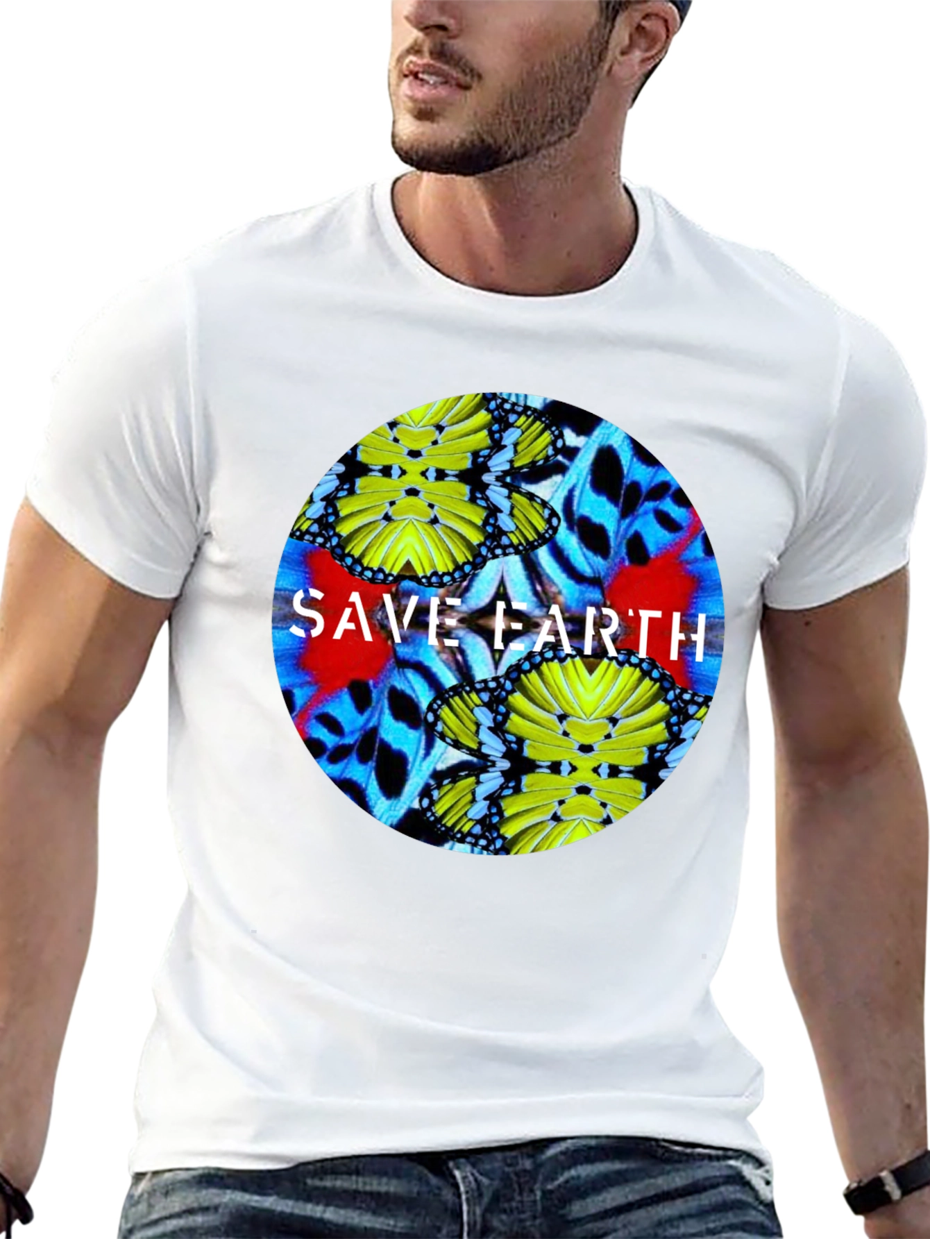 Save Earth Graphic Tee - Black Unisex T-Shirt