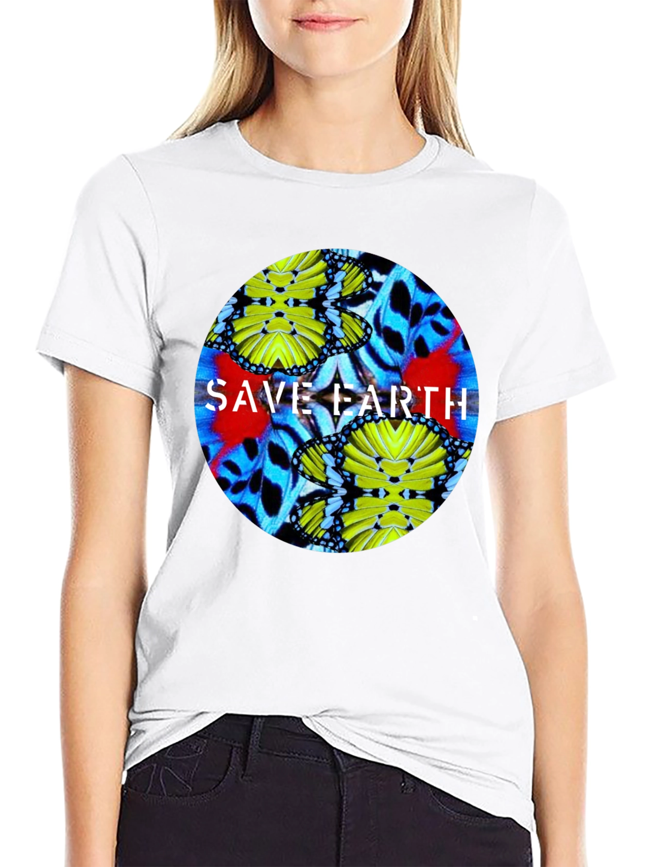 Save Earth Graphic Tee - Black Unisex T-Shirt