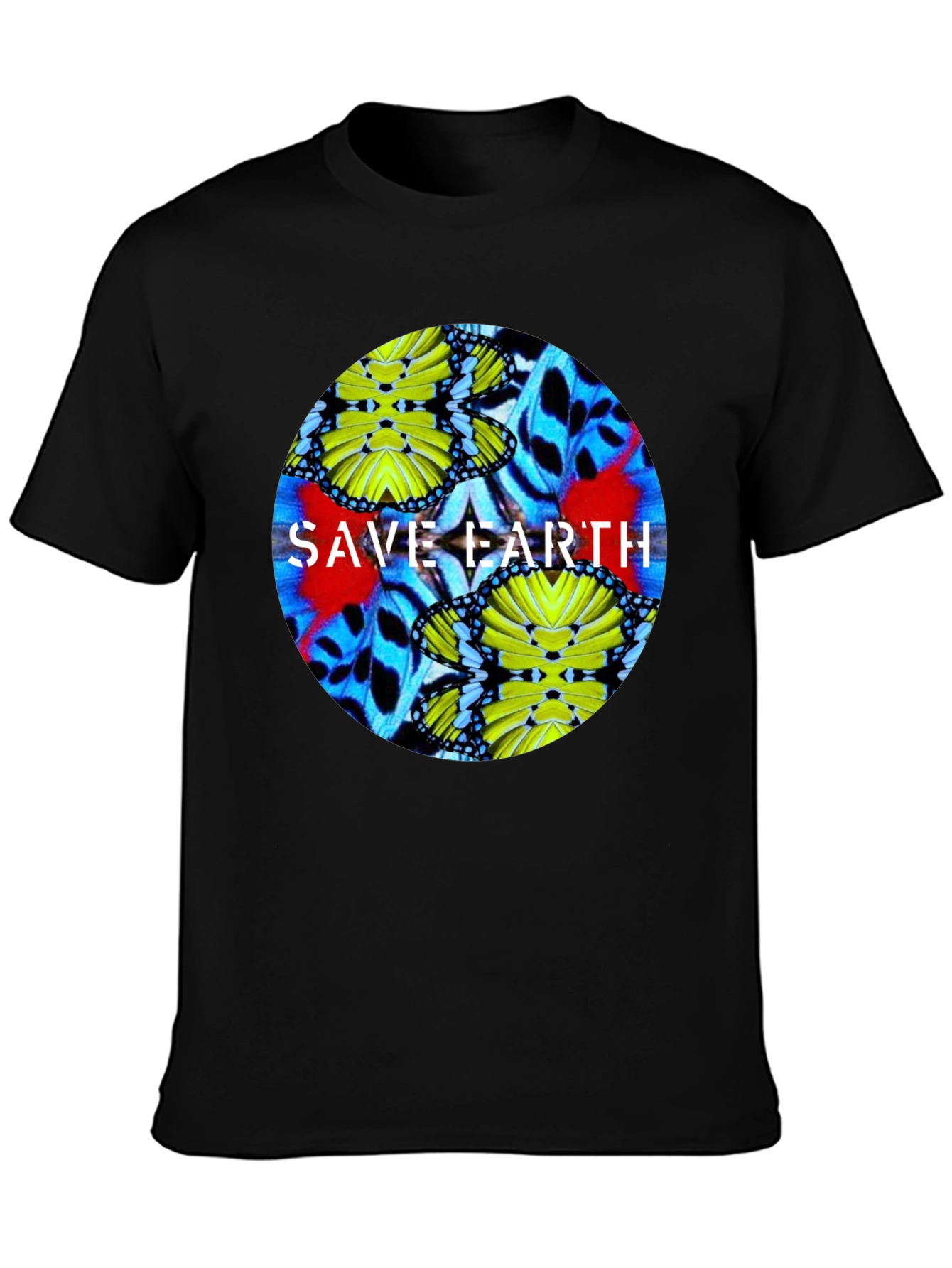 Save Earth Graphic Tee - Black Unisex T-Shirt