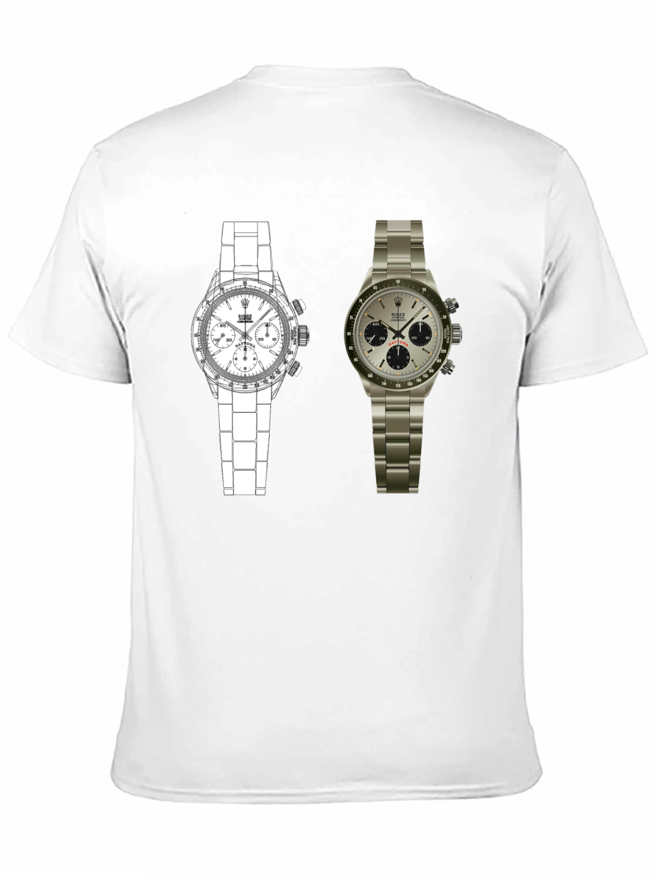 Dual Watch Graphic Tee - Timepiece Art