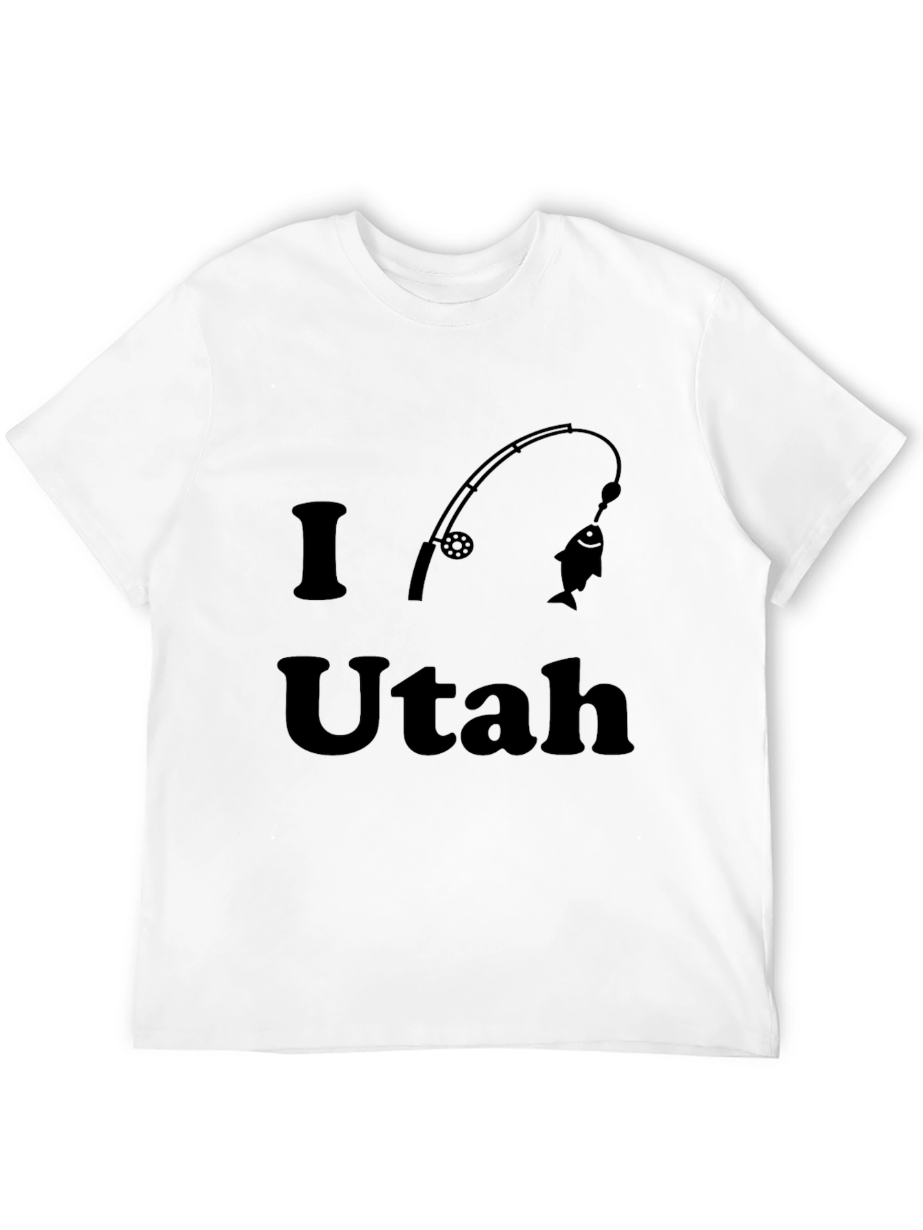 I Love Utah Fishing Rod T-Shirt